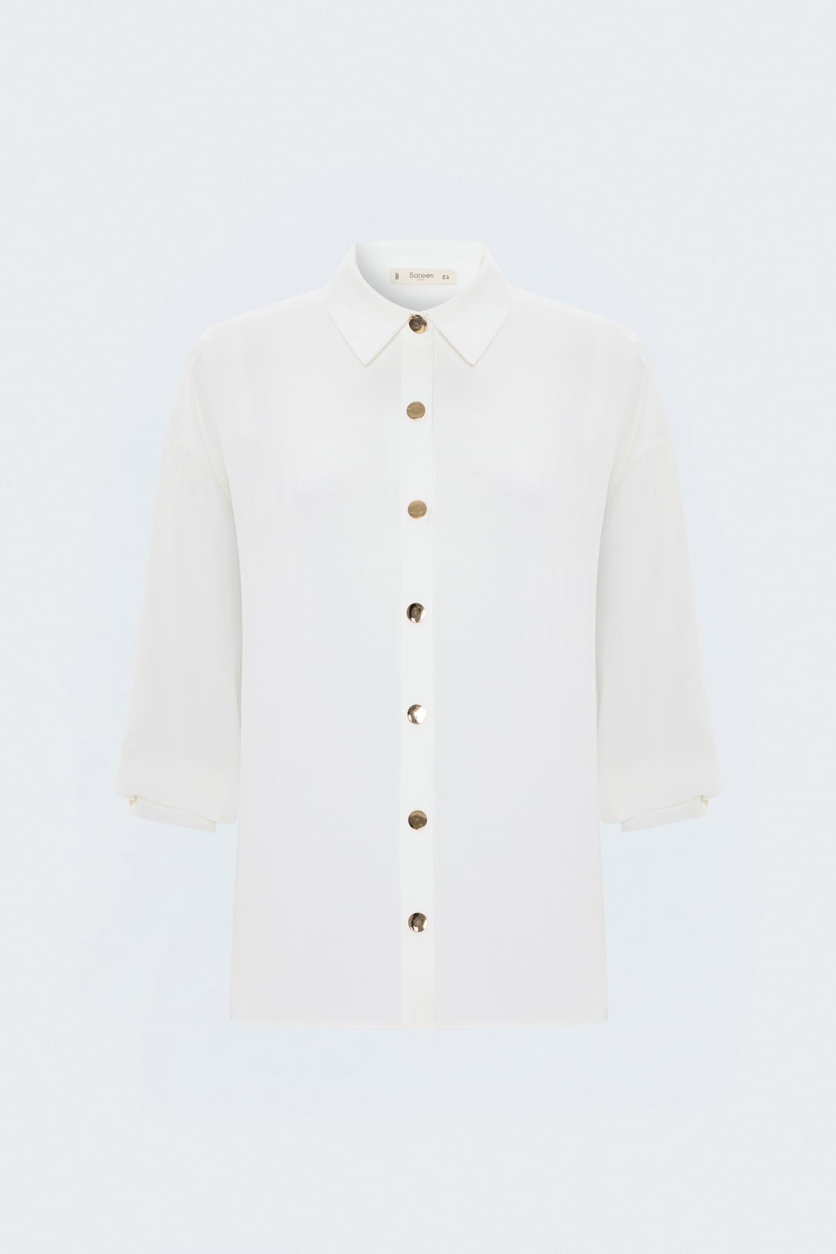 Striped Roll-Up Sleeve Shirt - Ecru