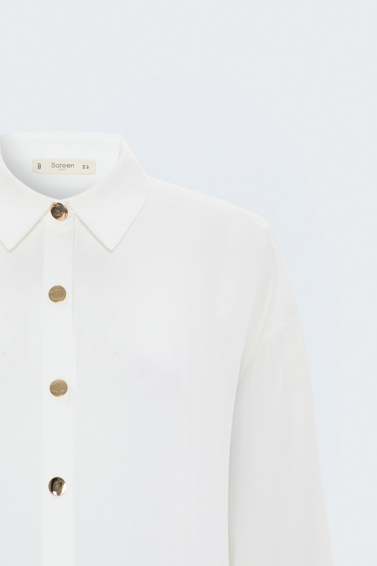Striped Roll-Up Sleeve Shirt - Ecru