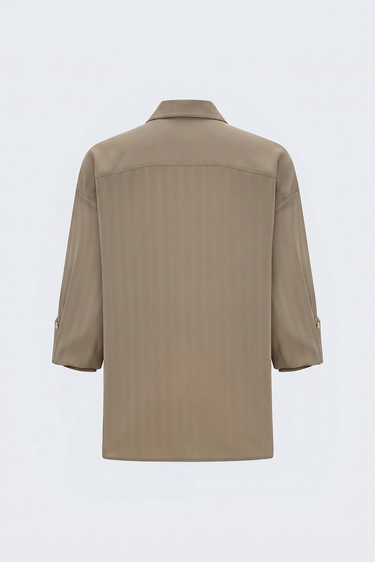 Striped Roll-Up Sleeve Shirt - Stone