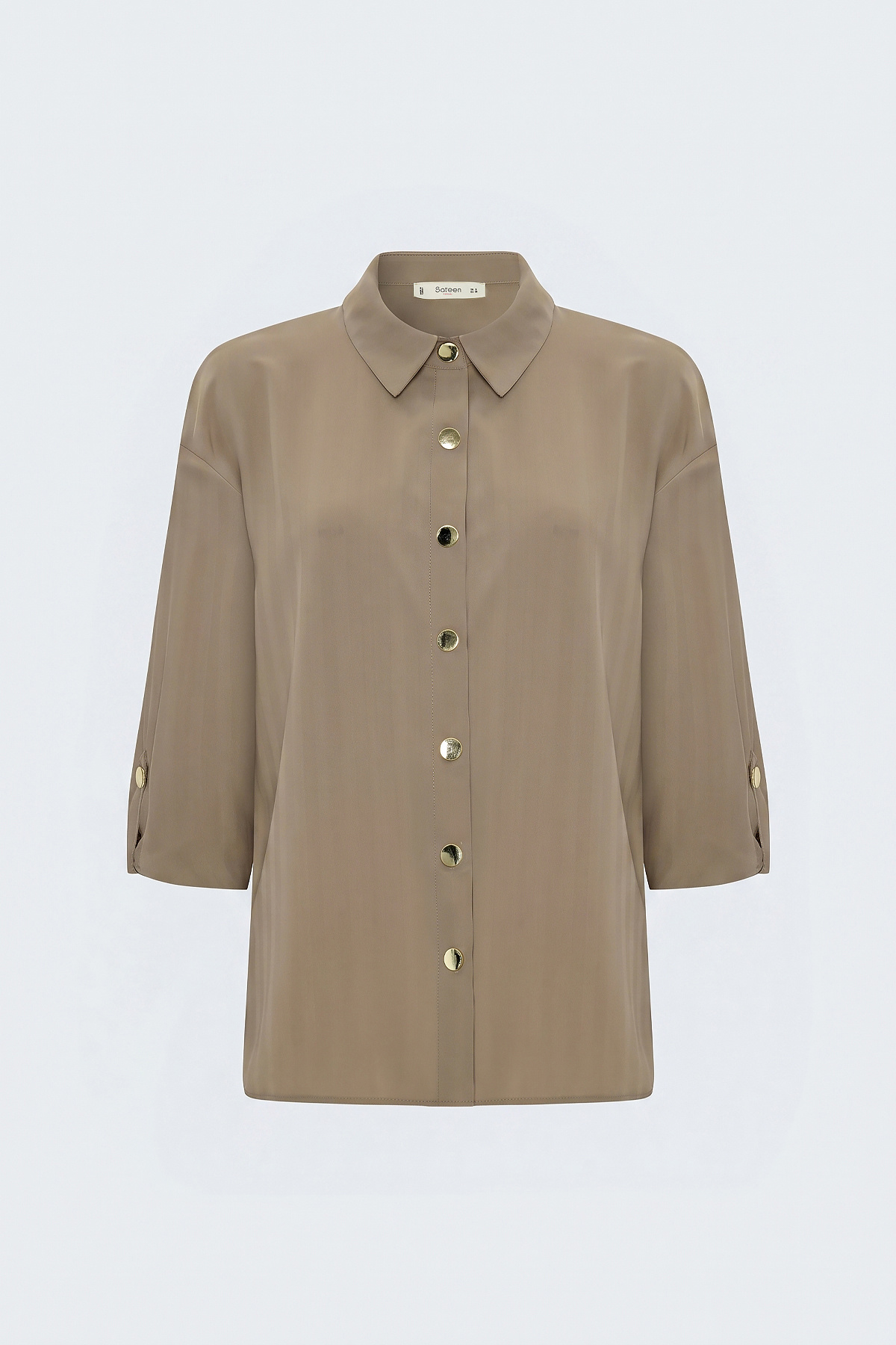 Striped Roll-Up Sleeve Shirt - Stone