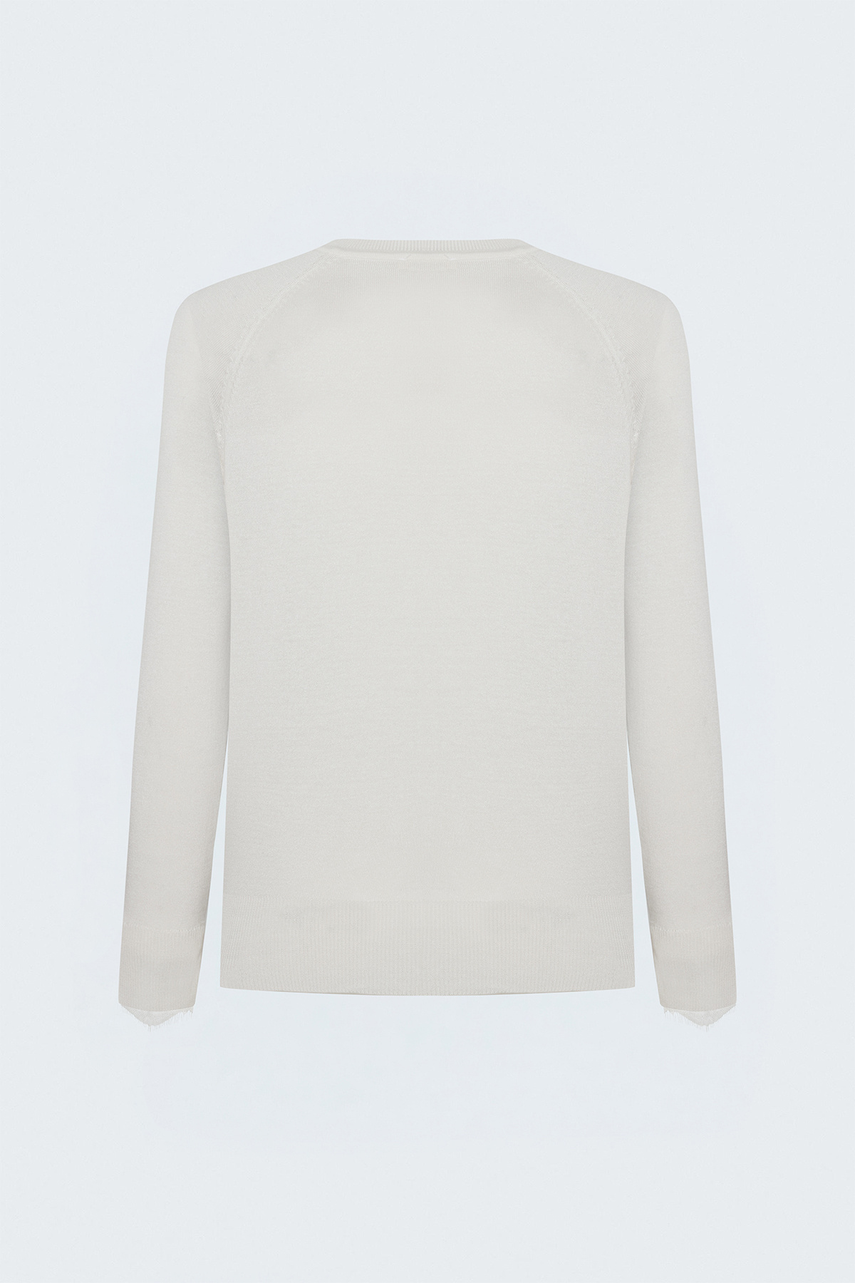 Lace-Detail Knit Top - Ecru