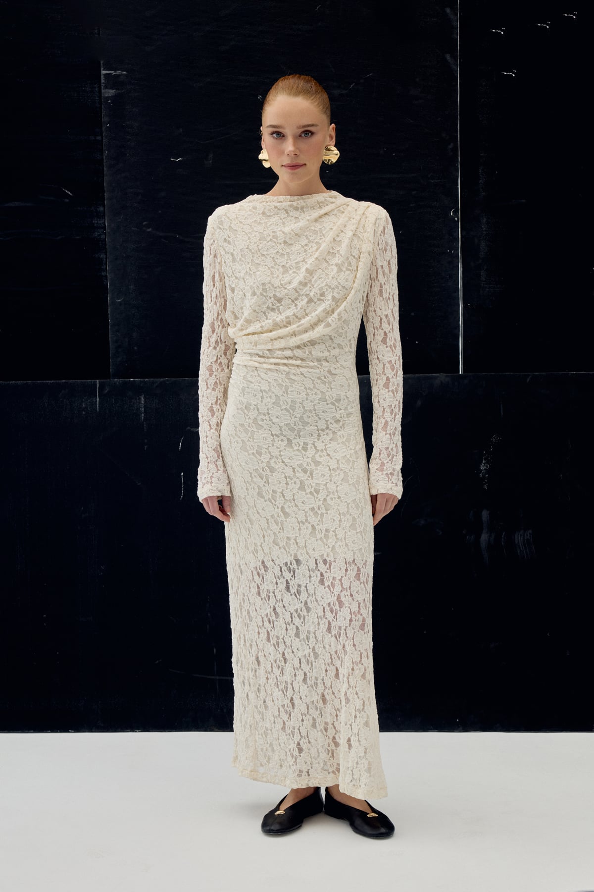 Lace Dress - Beıge