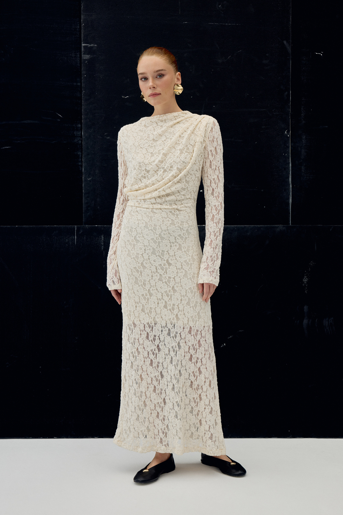 Lace Dress - Beıge