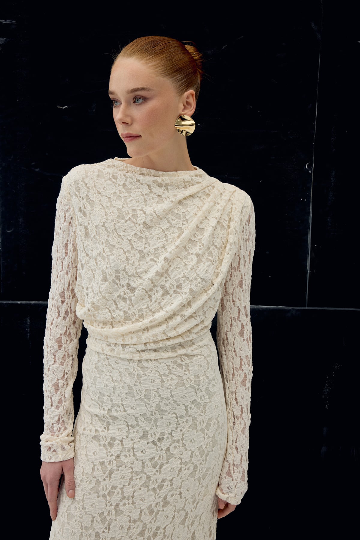 Lace Dress - Beıge