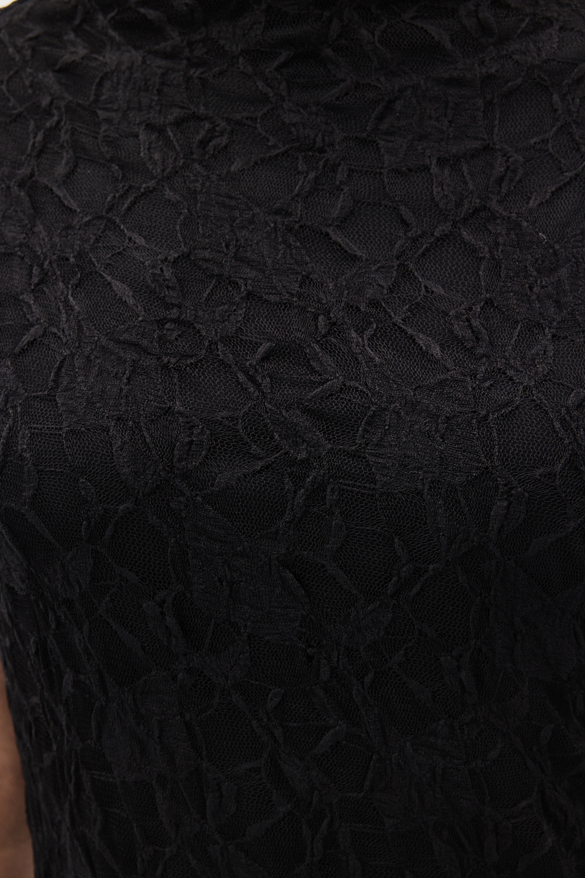 Lace Sleeveless Dress - Black