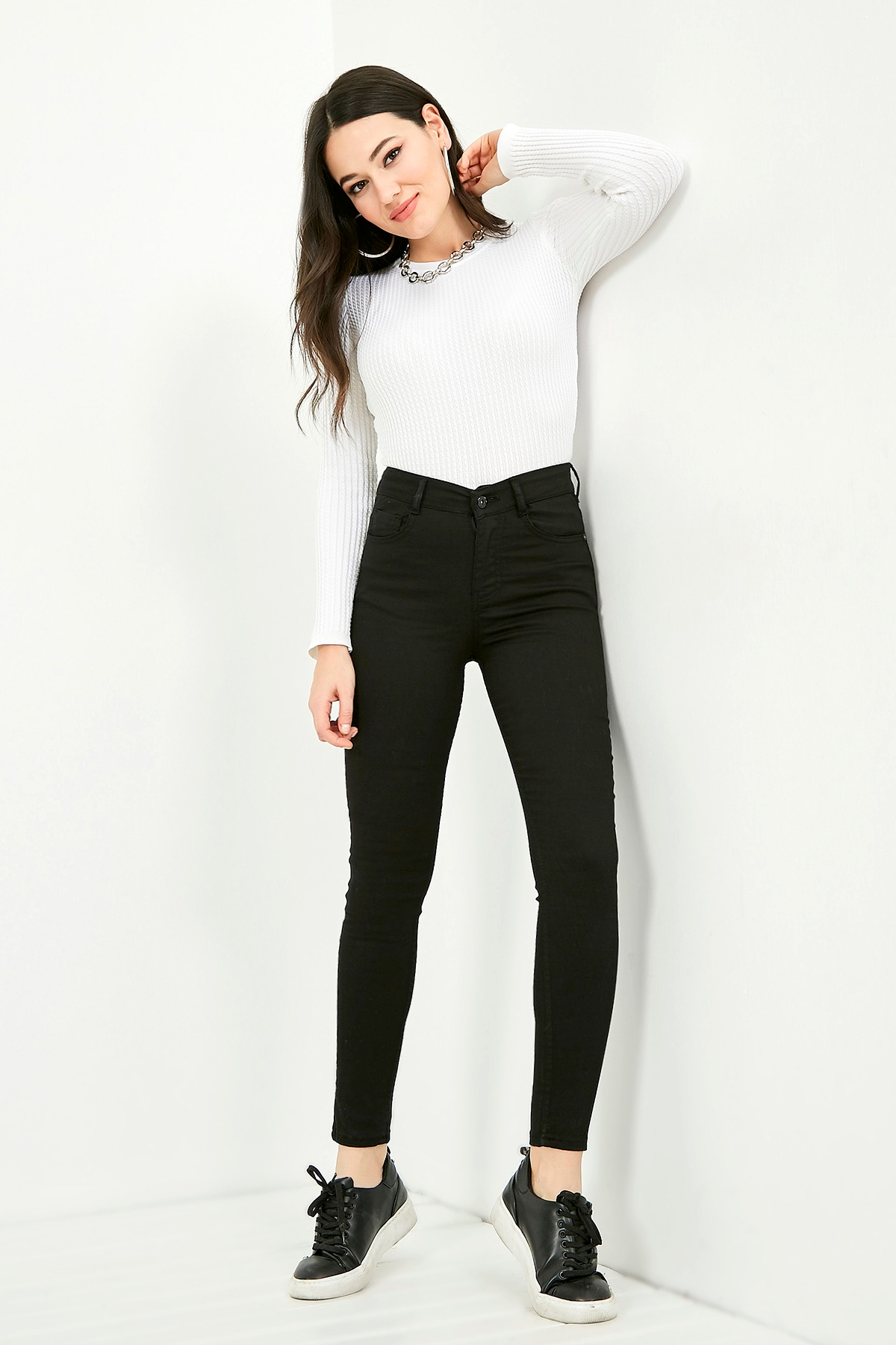 High Waist Pant - BLACK