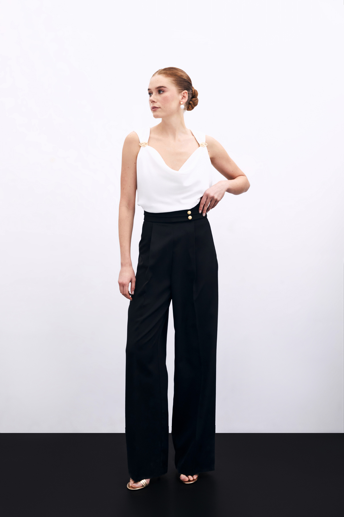 Degaje Yaka Bluz - Ekru