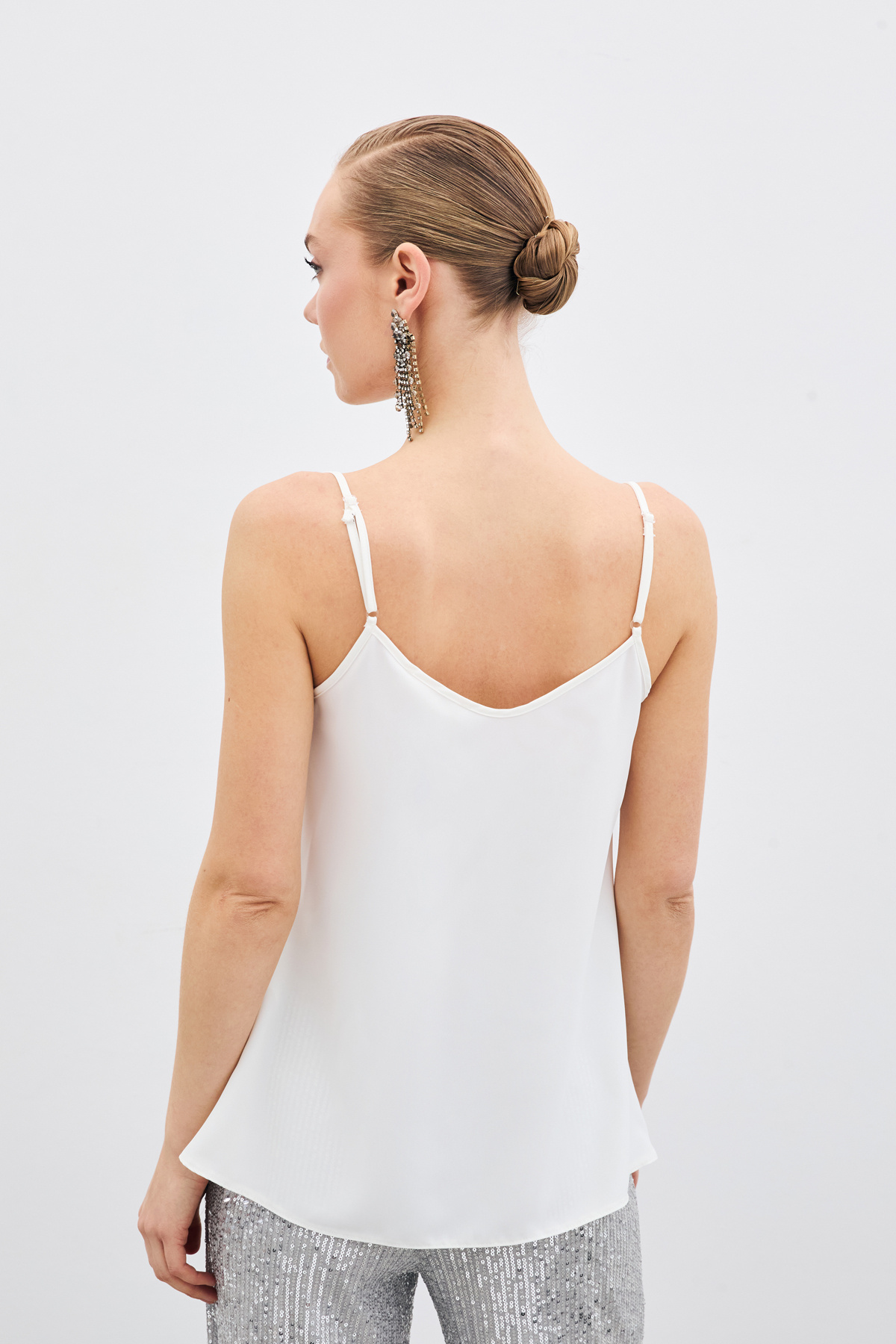 Degaje Yaka Bluz - Ekru