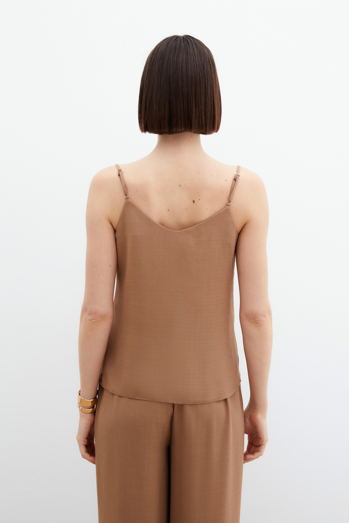 Cowl Neck Flowy Blouse - Mınk