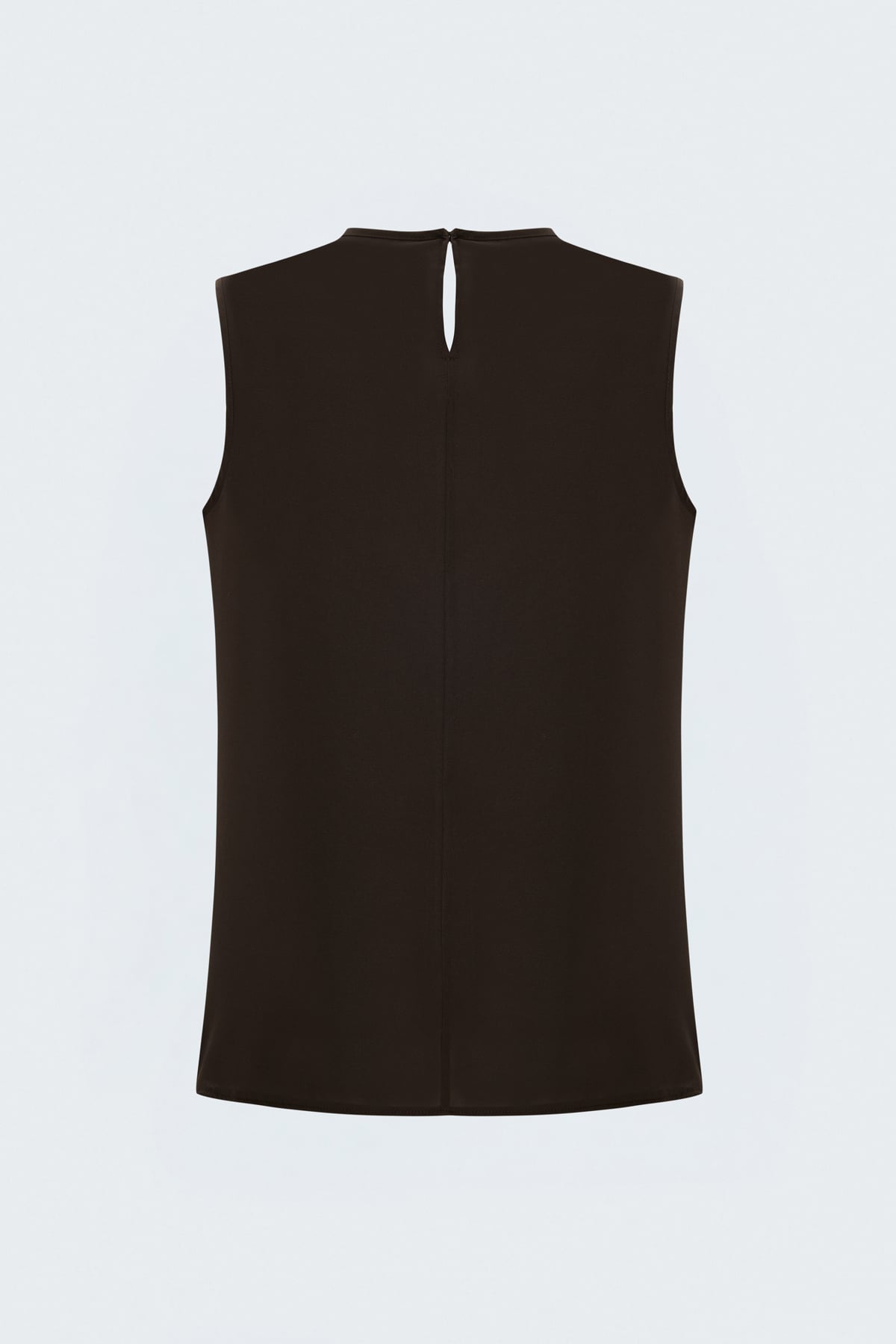 Collar Collar Sleeveless Blouse - Brown