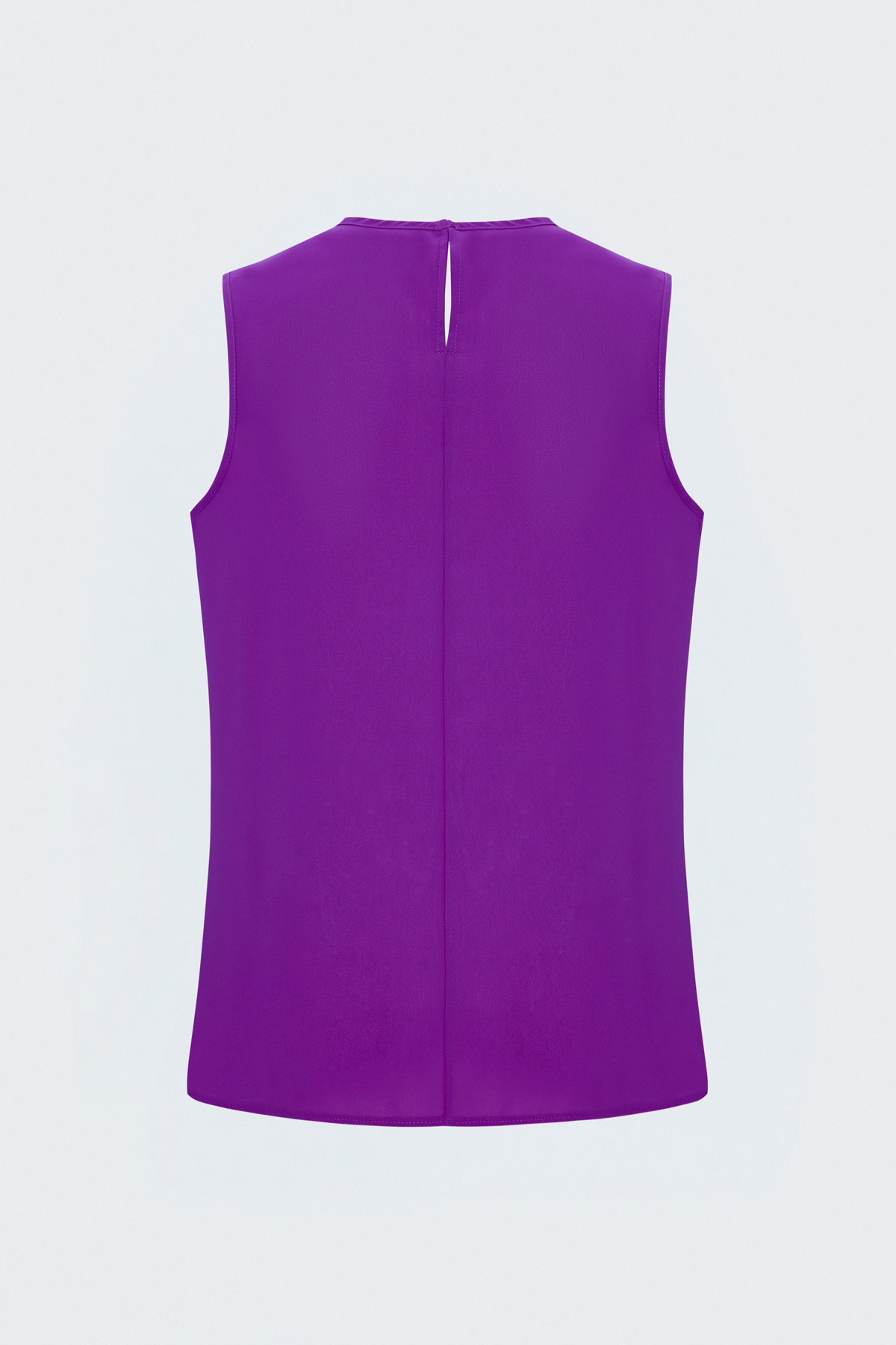 Collar Collar Sleeveless Blouse - Purple