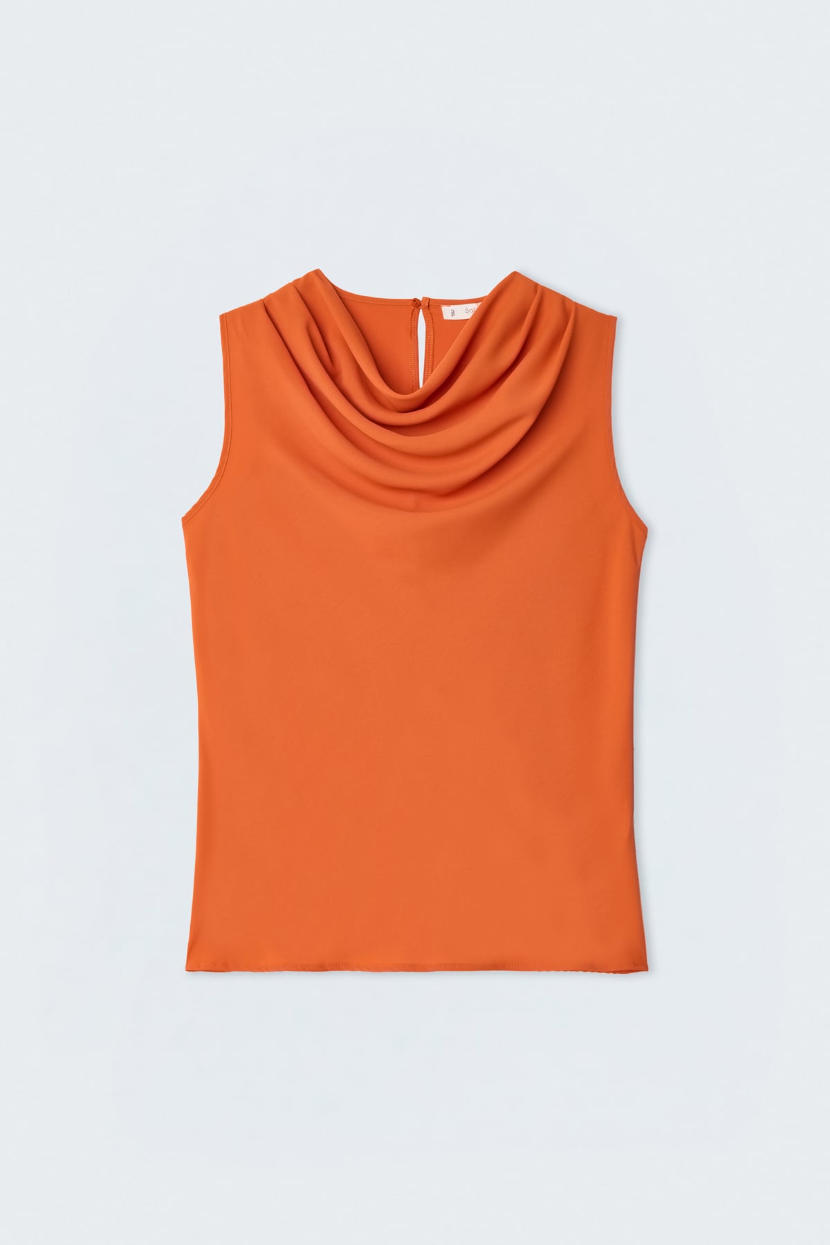 Collar Collar Sleeveless Blouse - Oranj
