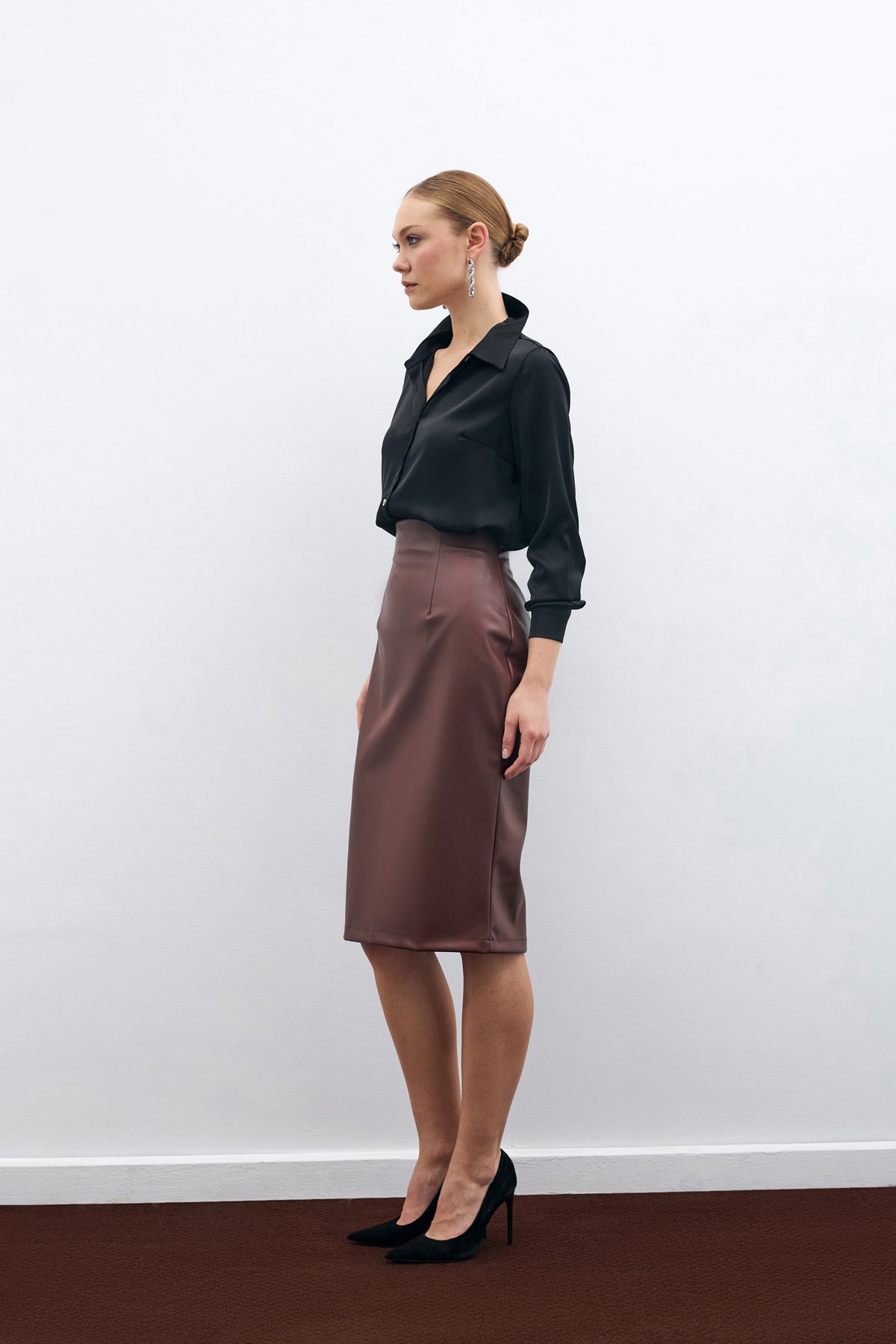 Deri Kalem Etek - Kahve