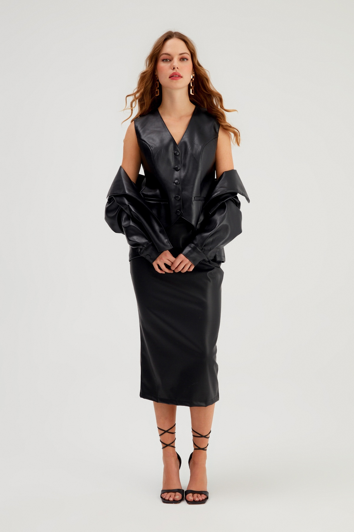 Deri Kalem Etek - SİYAH