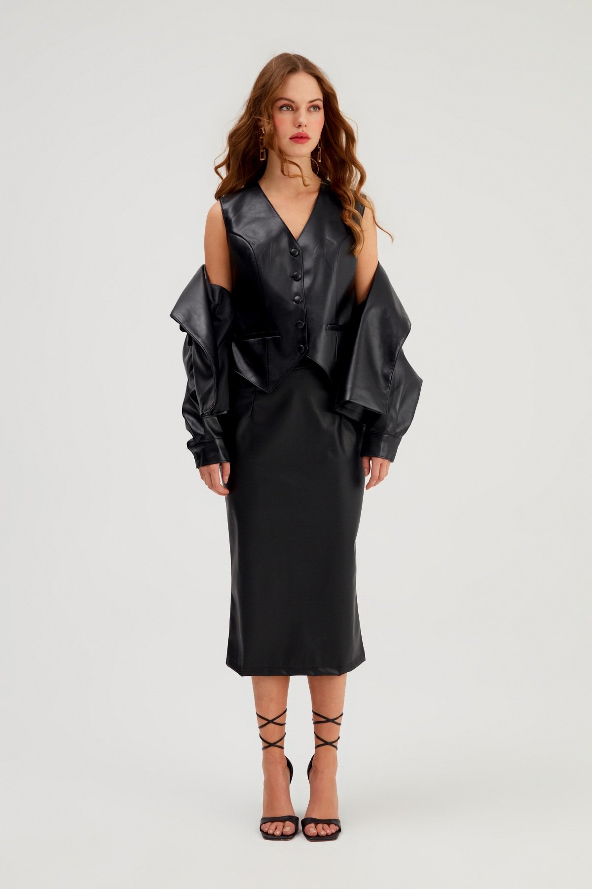 Deri Kalem Etek - SİYAH