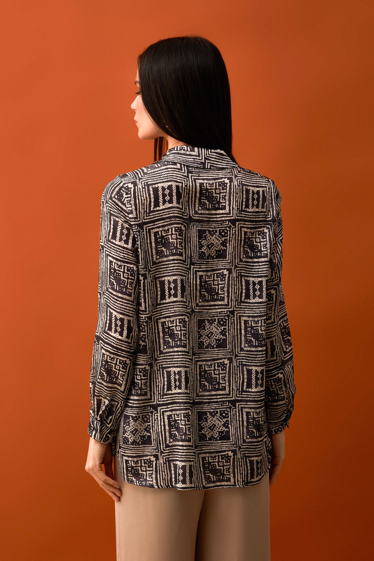 Patterned Shirt - BLACK