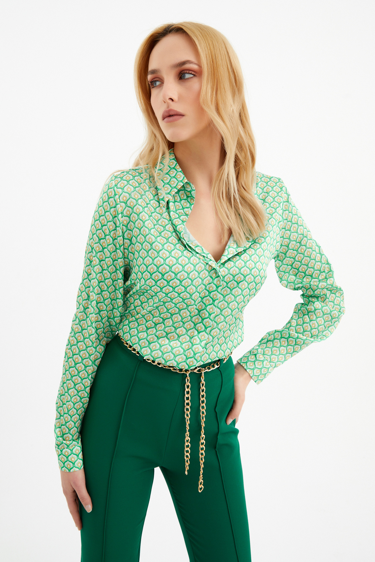 Patterned shirt - GREEN
