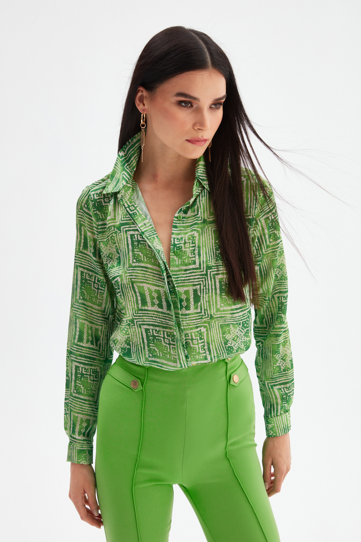 Patterned Shirt - GREEN