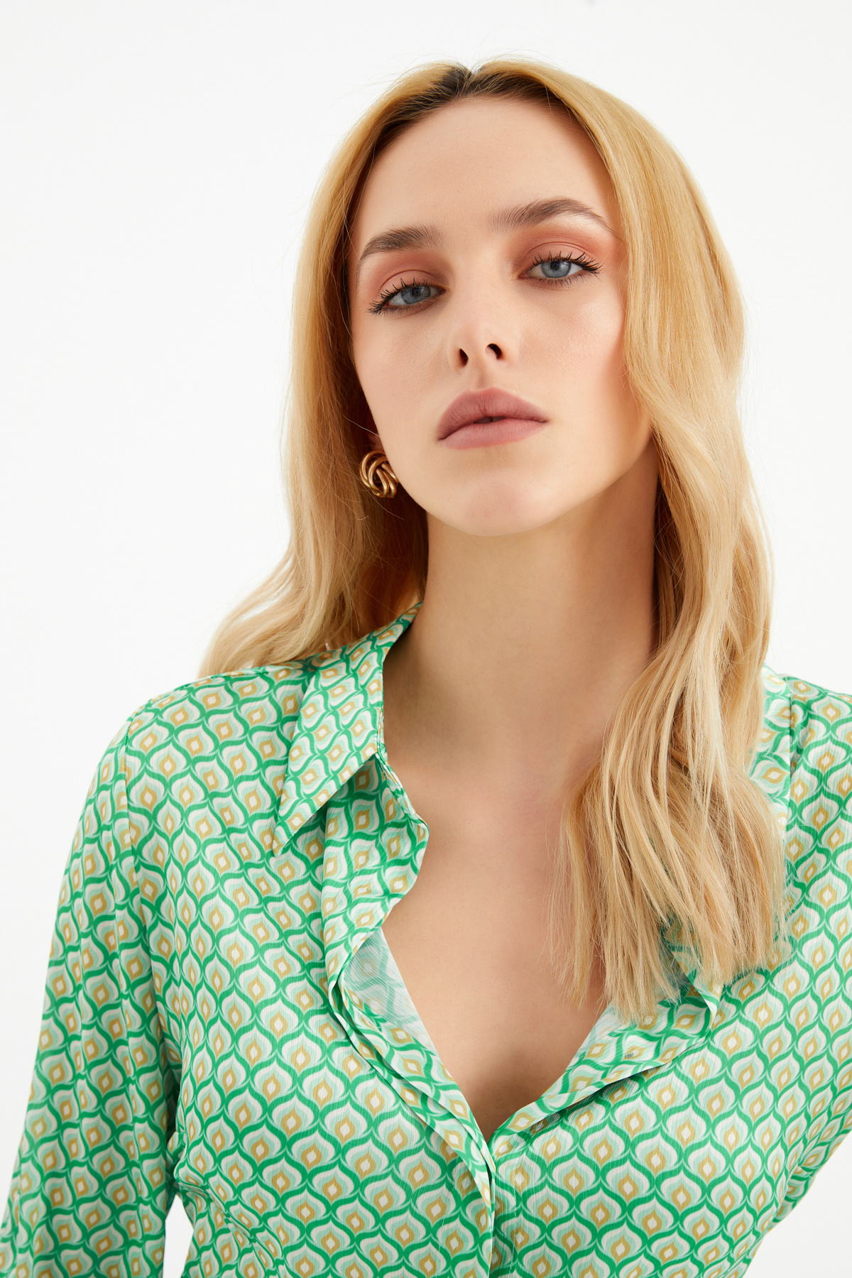 Patterned shirt - GREEN
