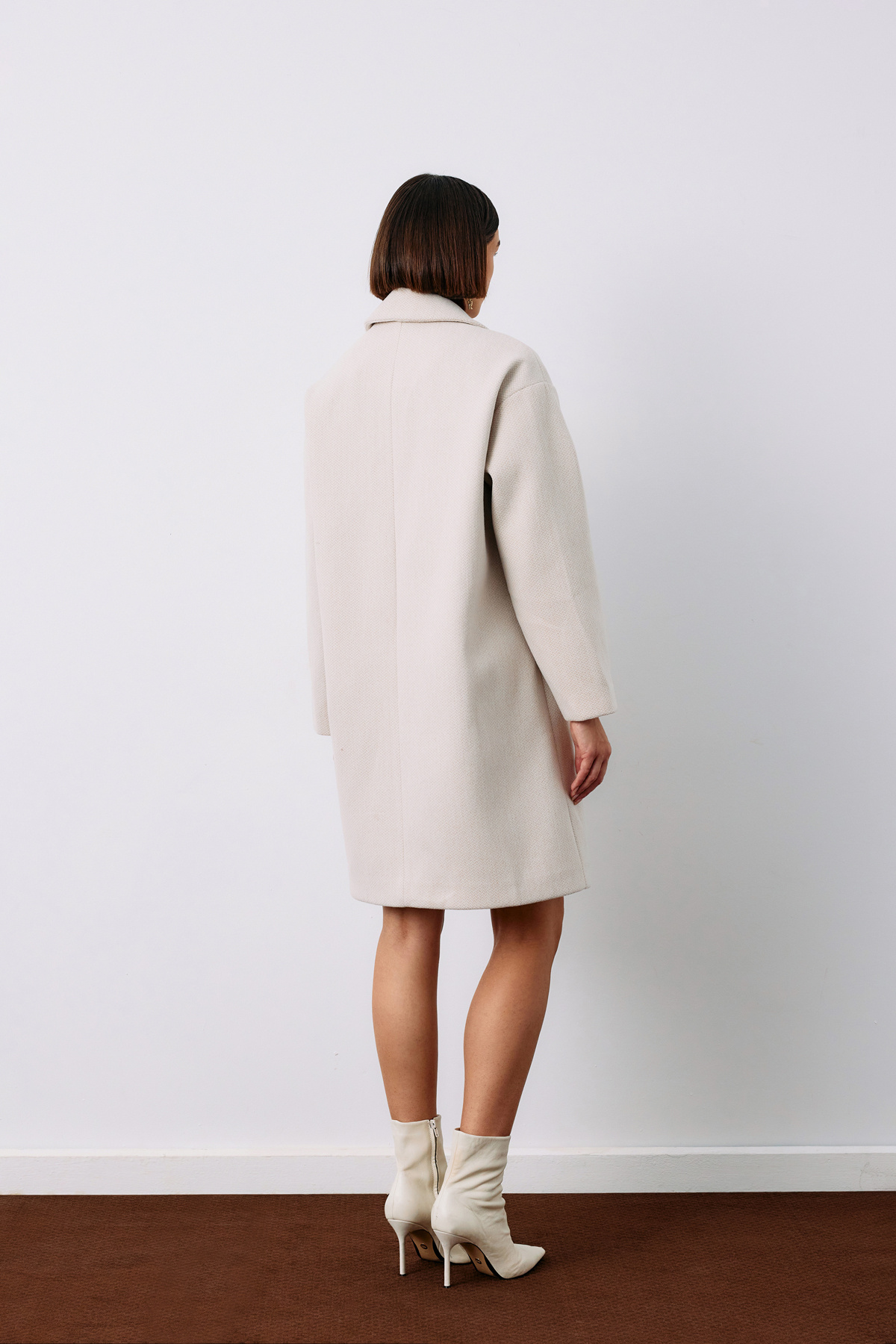 Patterned Short Coat - STONE