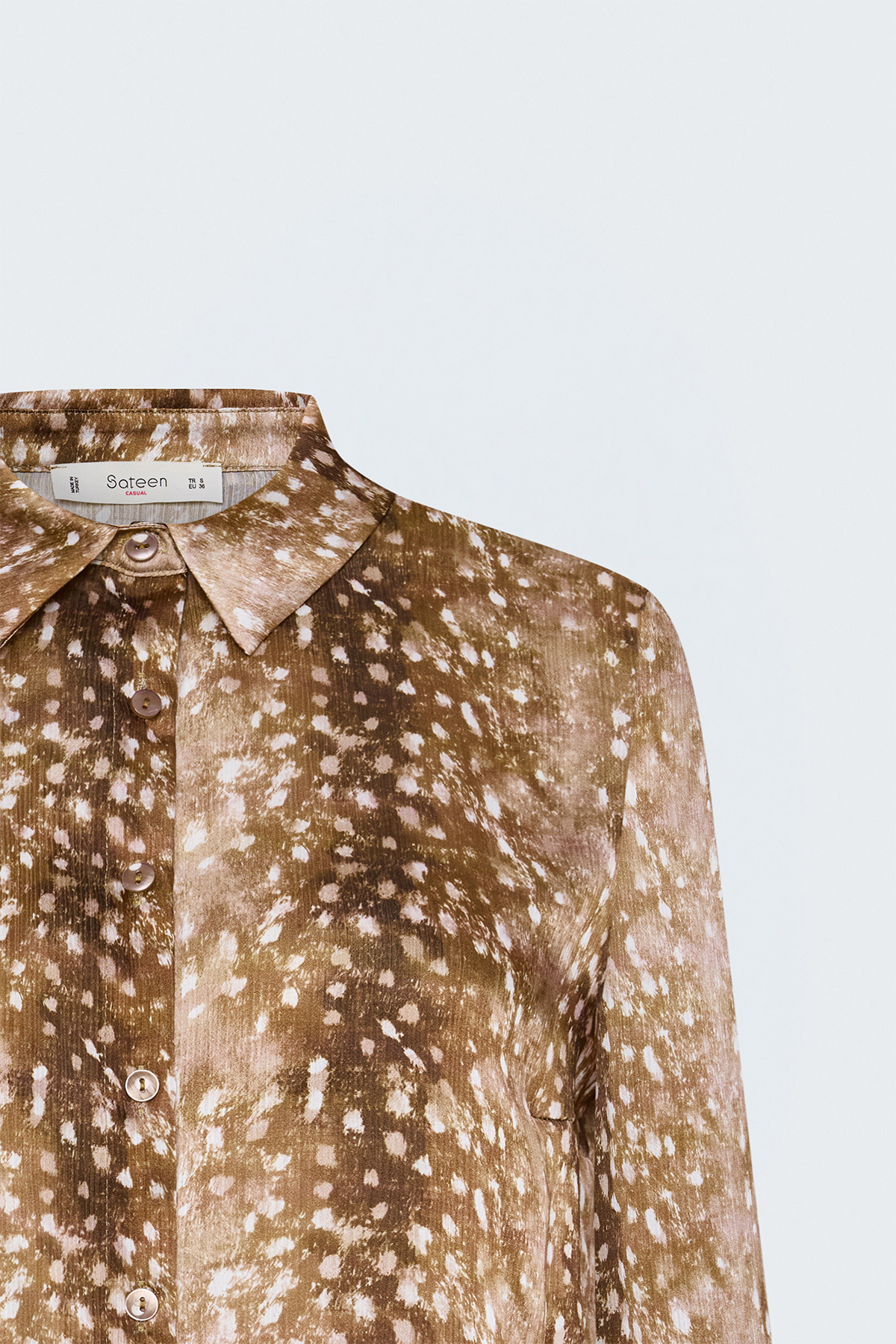 Patterned Classic Shirt - Brown