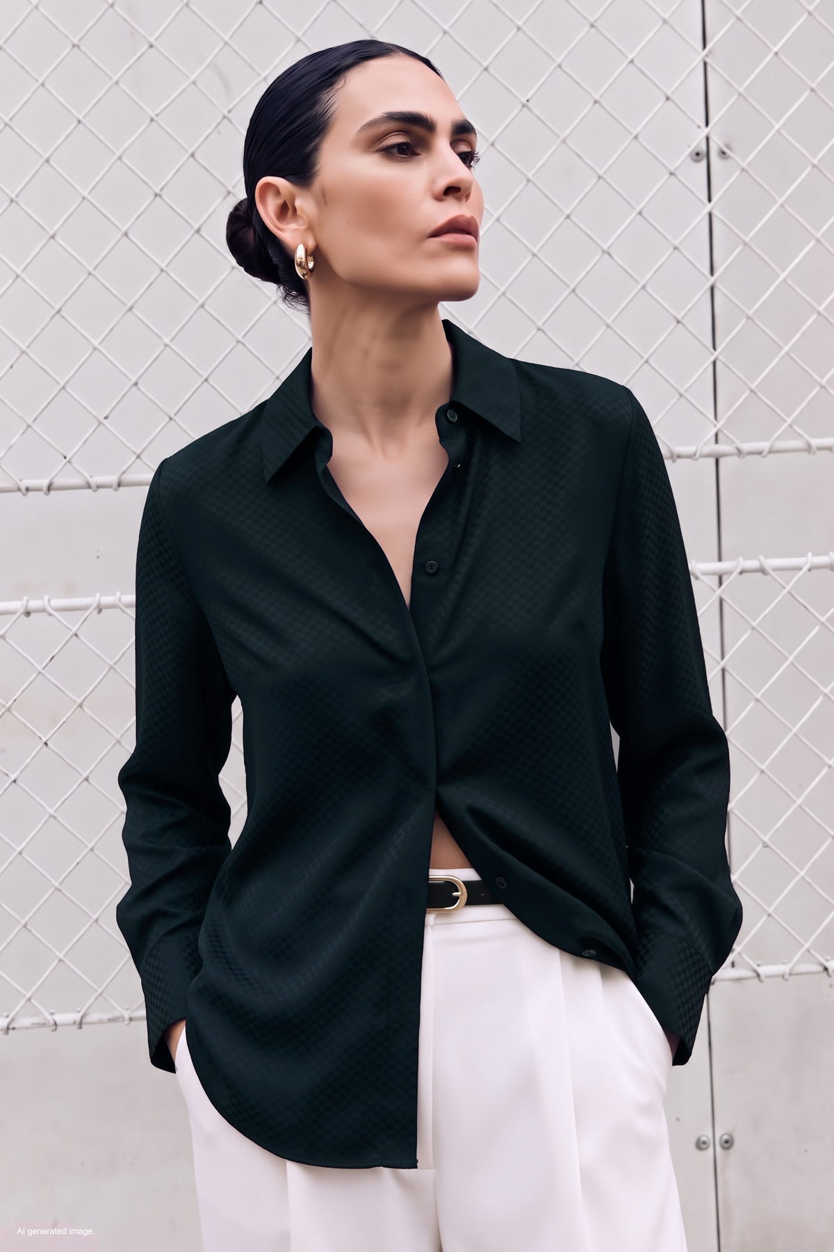 Patterned Classic Shirt - Blue