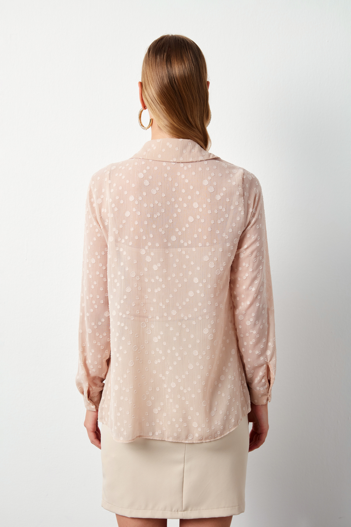 Desenli Klasik Gömlek - PUDRA