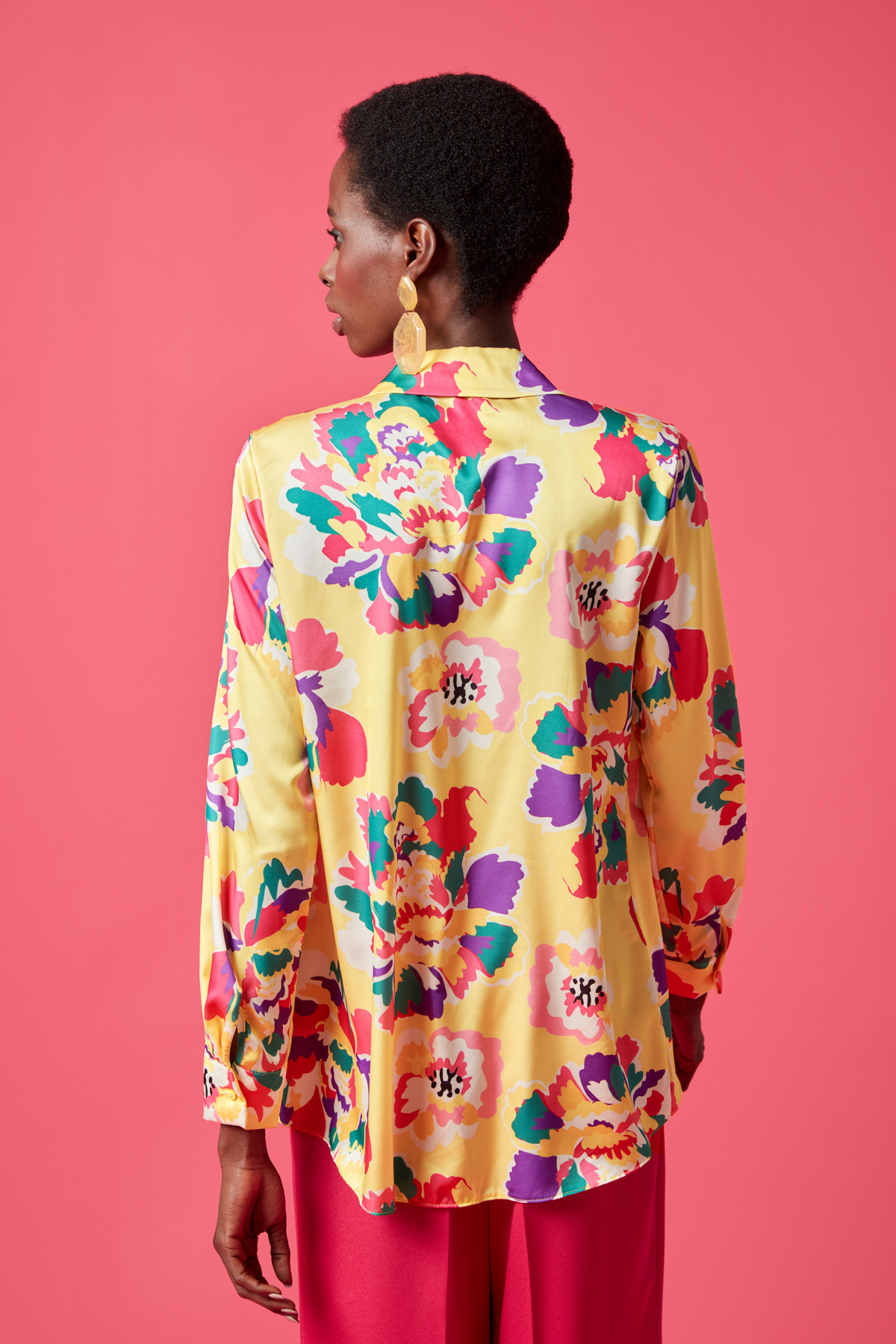 Patterned Classic Shirt - YELLOW