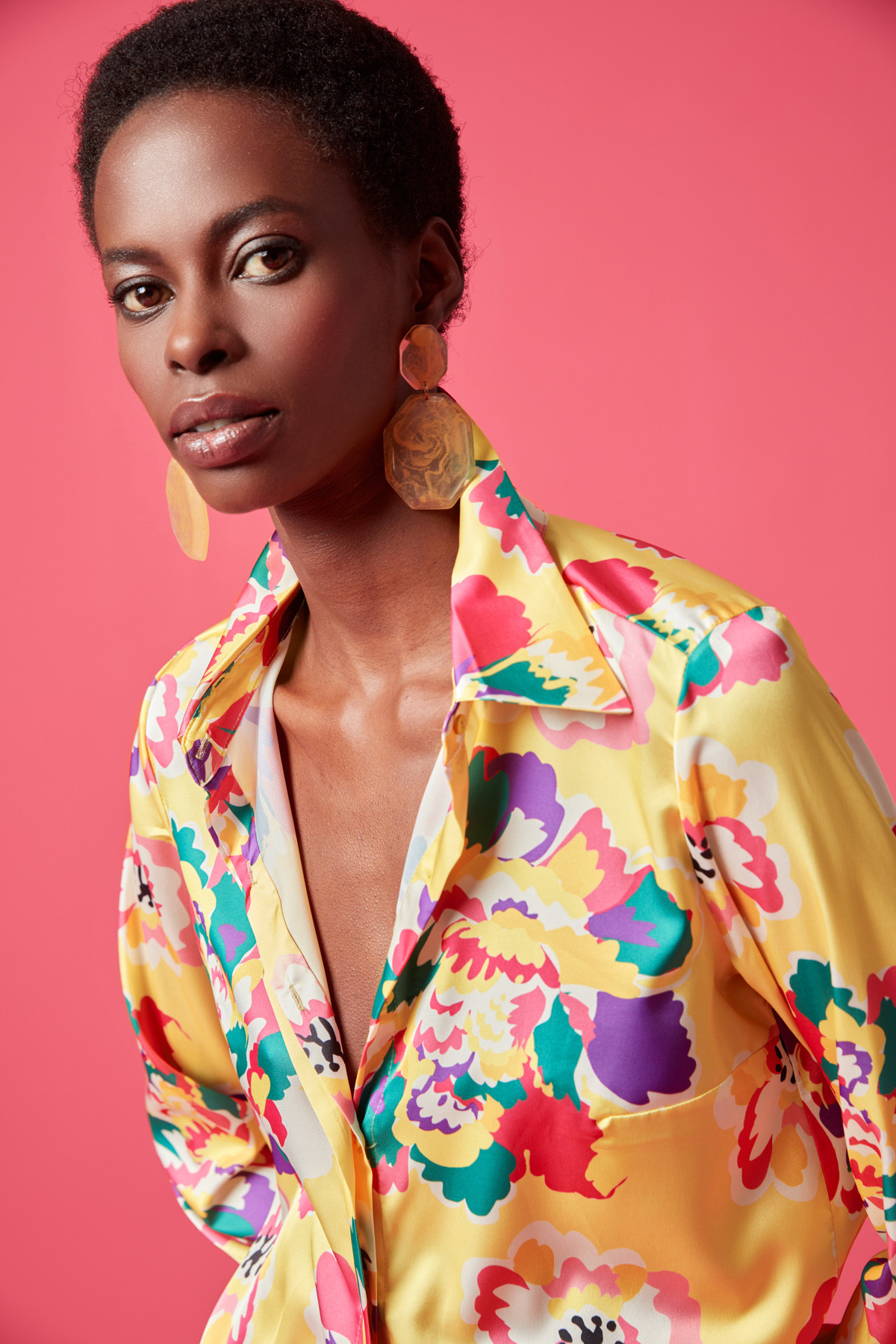 Patterned Classic Shirt - YELLOW