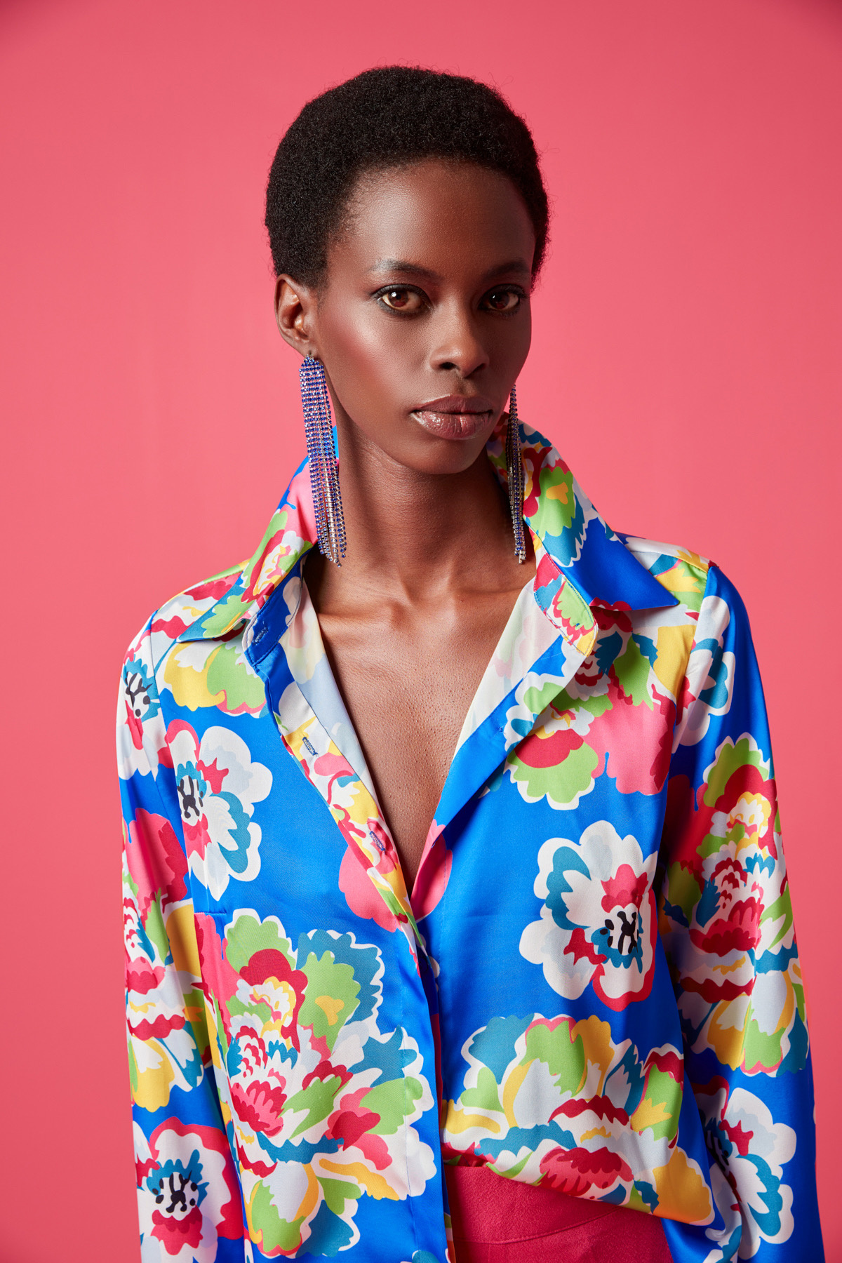 Patterned Classic Shirt - SAX BLUE