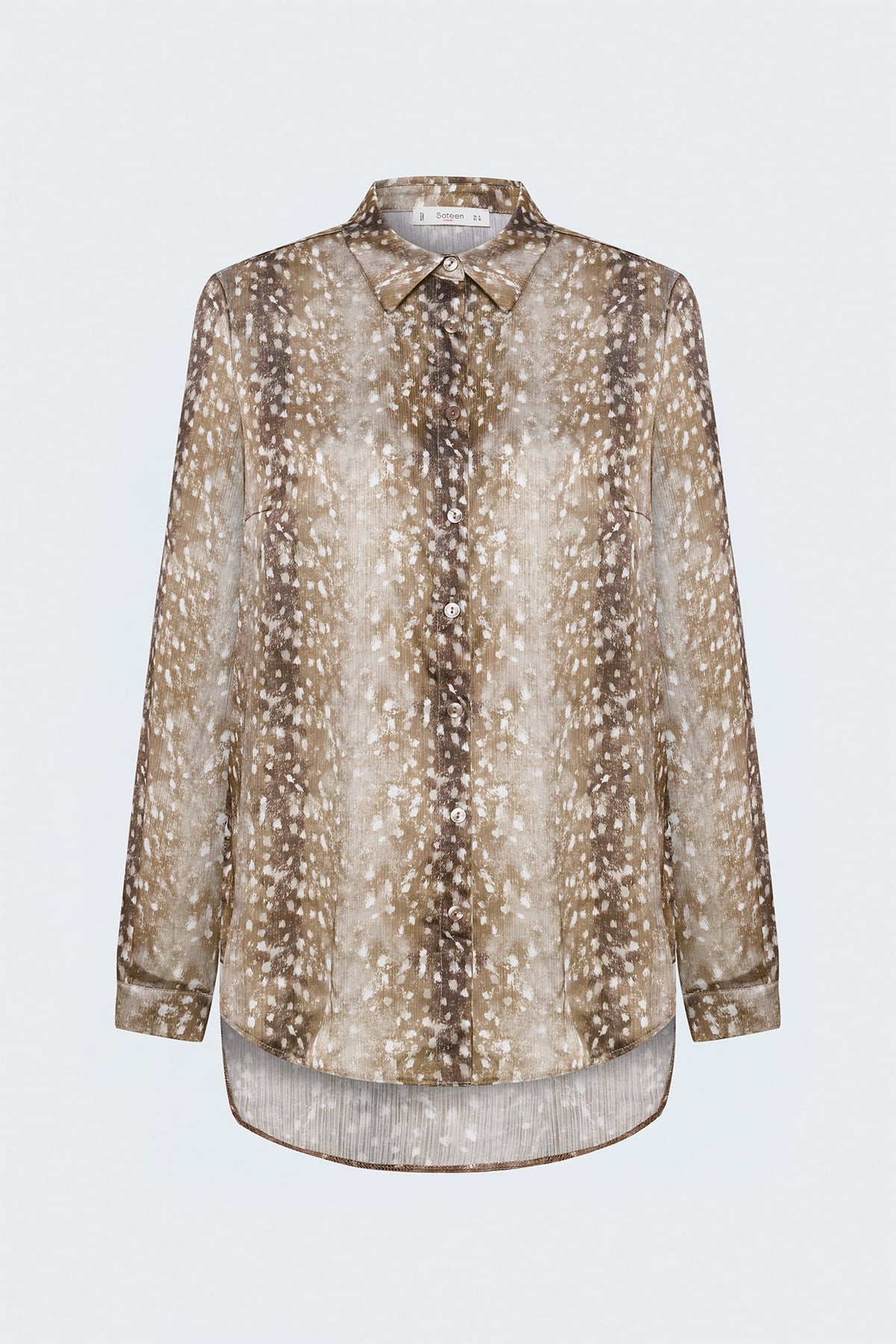 Patterned Classic Shirt - Mınk