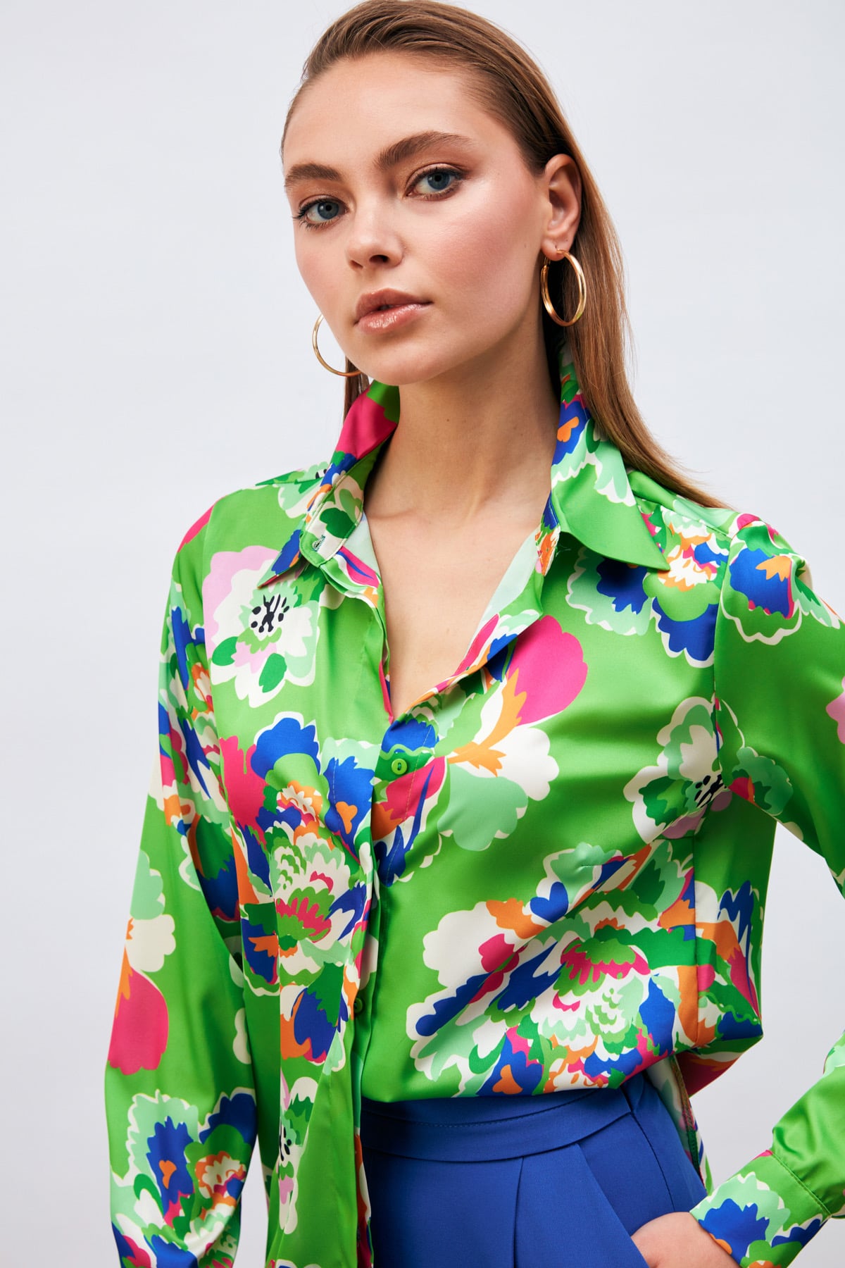 Patterned Classic Shirt - GREEN