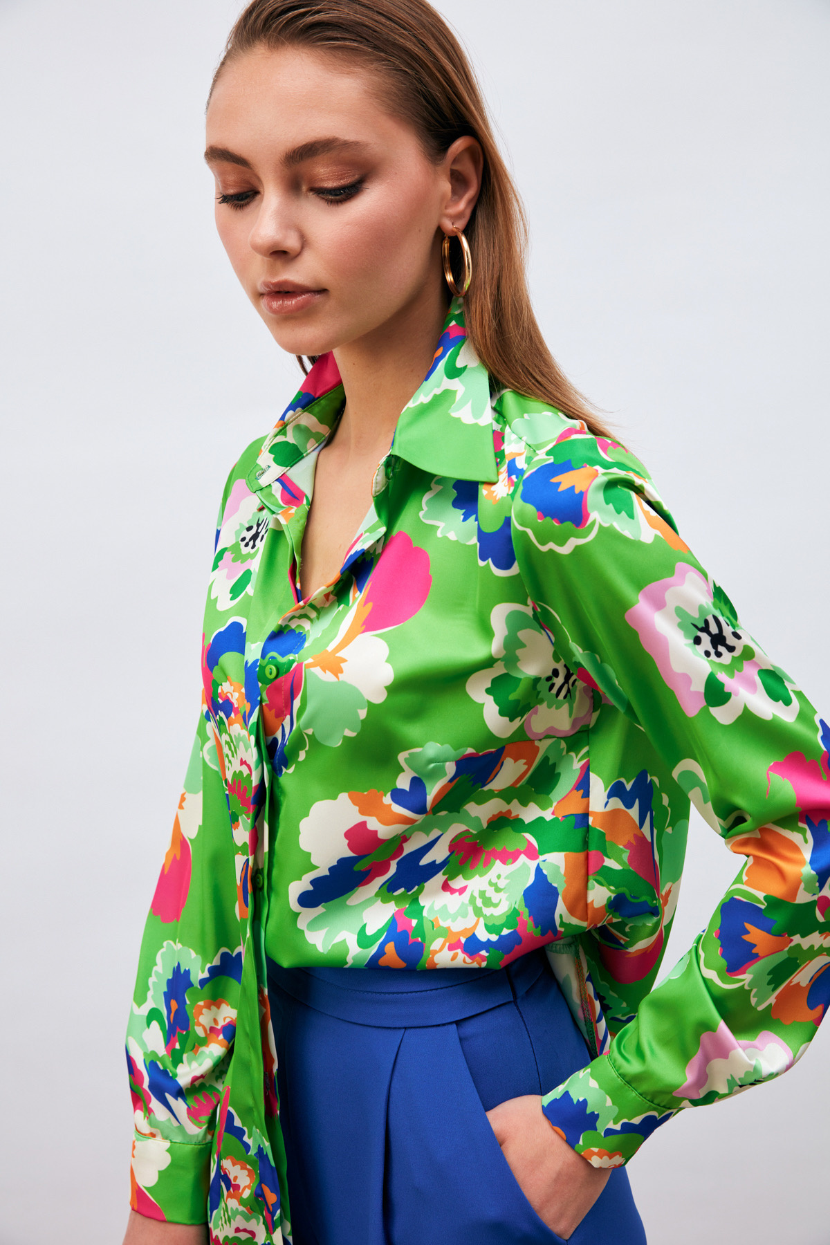 Patterned Classic Shirt - GREEN