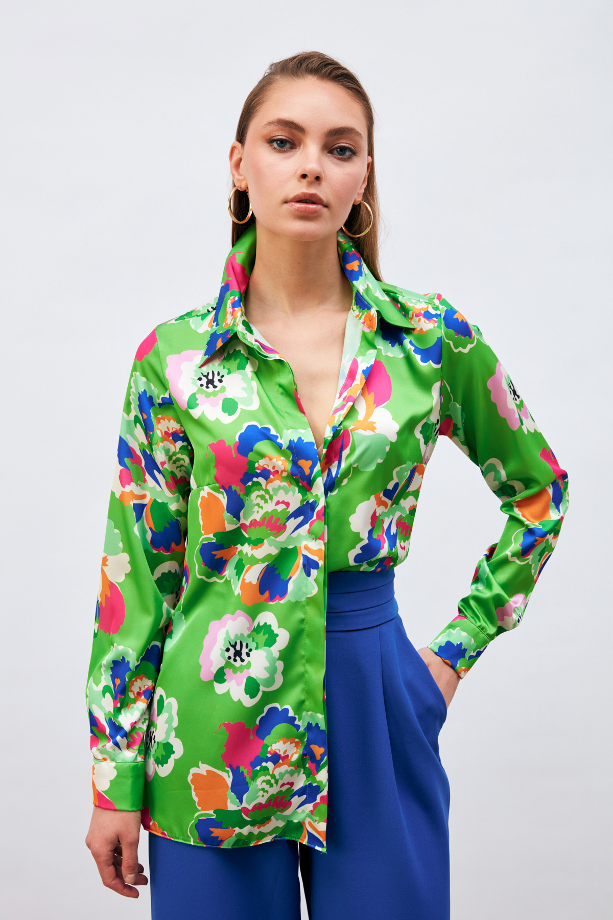 Patterned Classic Shirt - GREEN