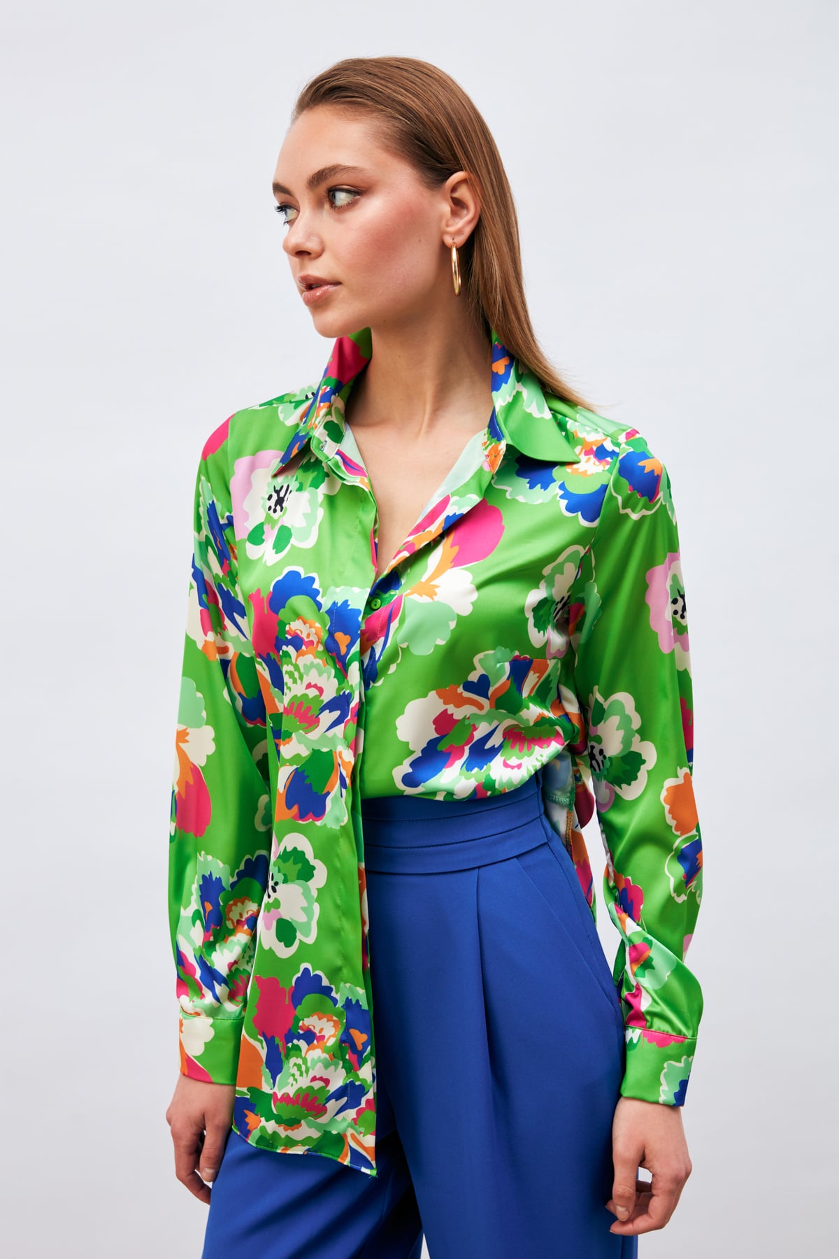 Patterned Classic Shirt - GREEN
