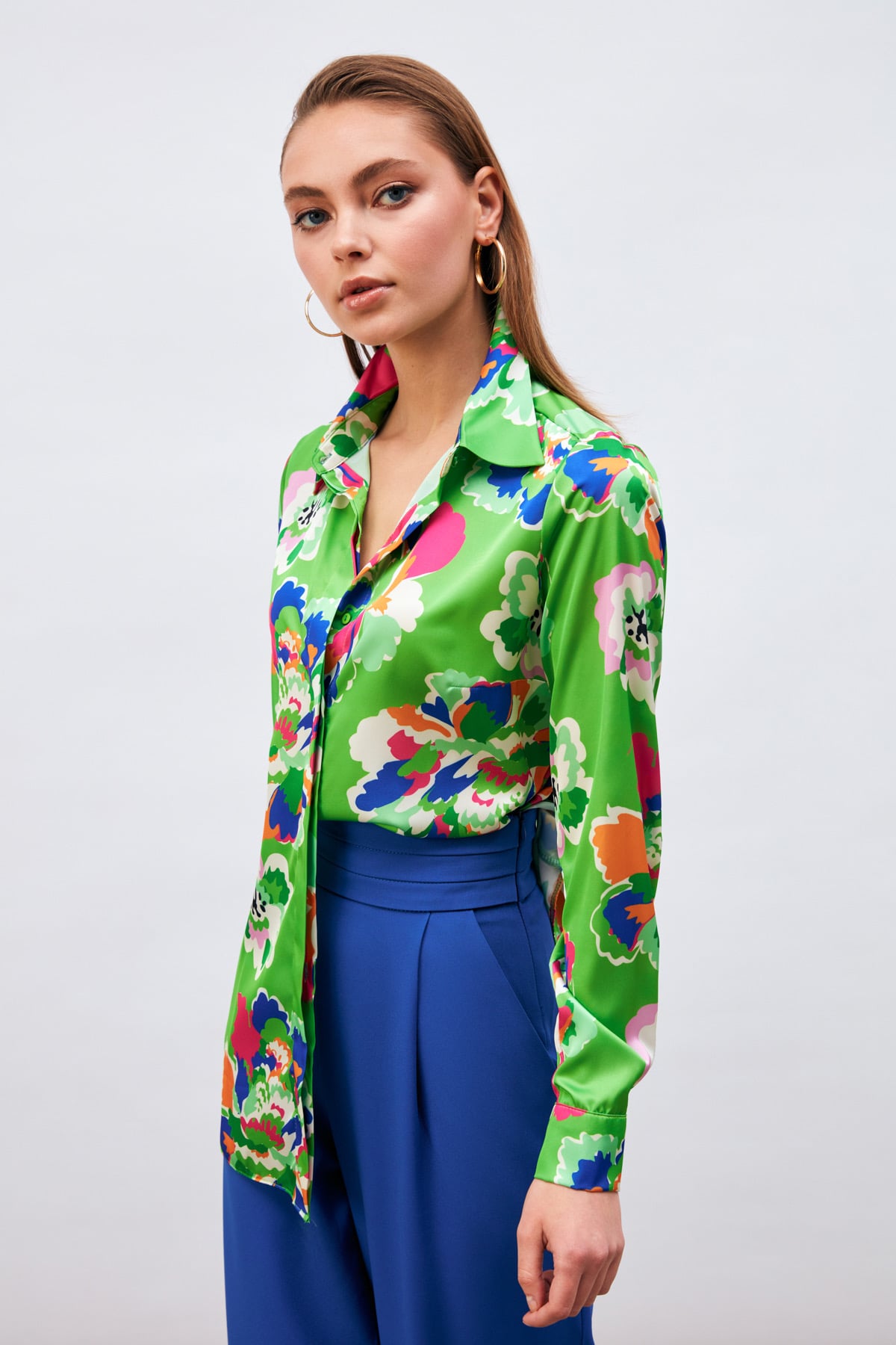 Patterned Classic Shirt - GREEN