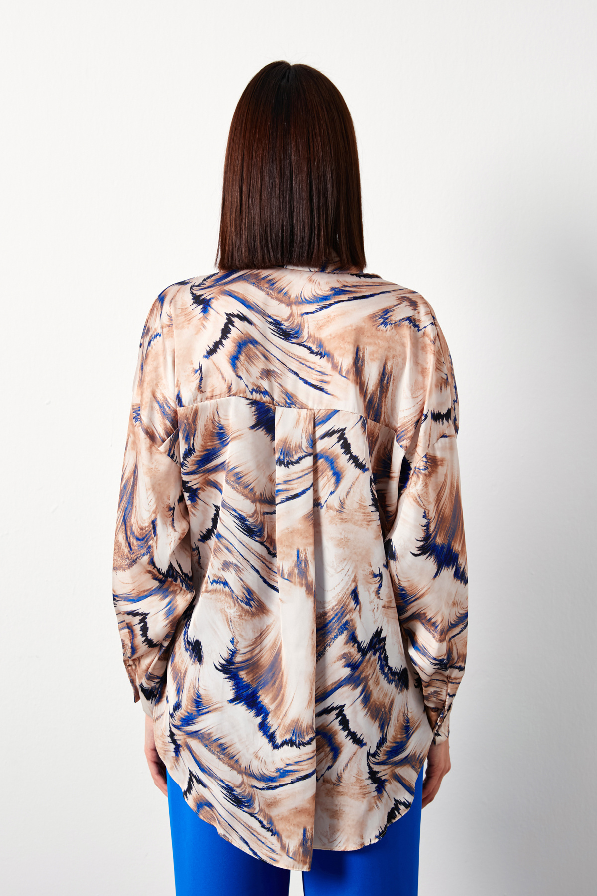 Desenli Salaş Gömlek - BEJ