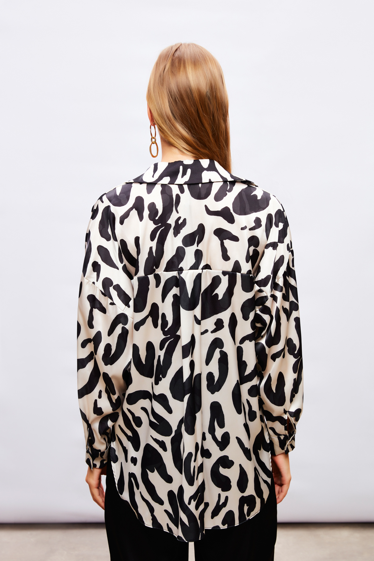 Desenli Salaş Gömlek - BEJ