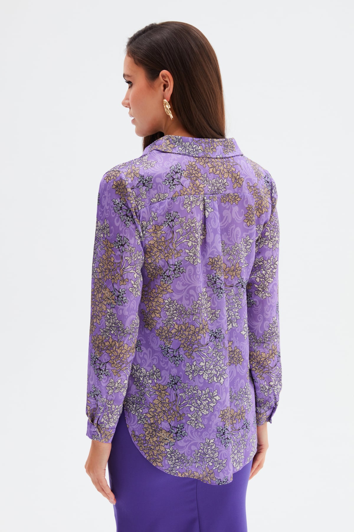 Patterned Loose Shirt - LILA