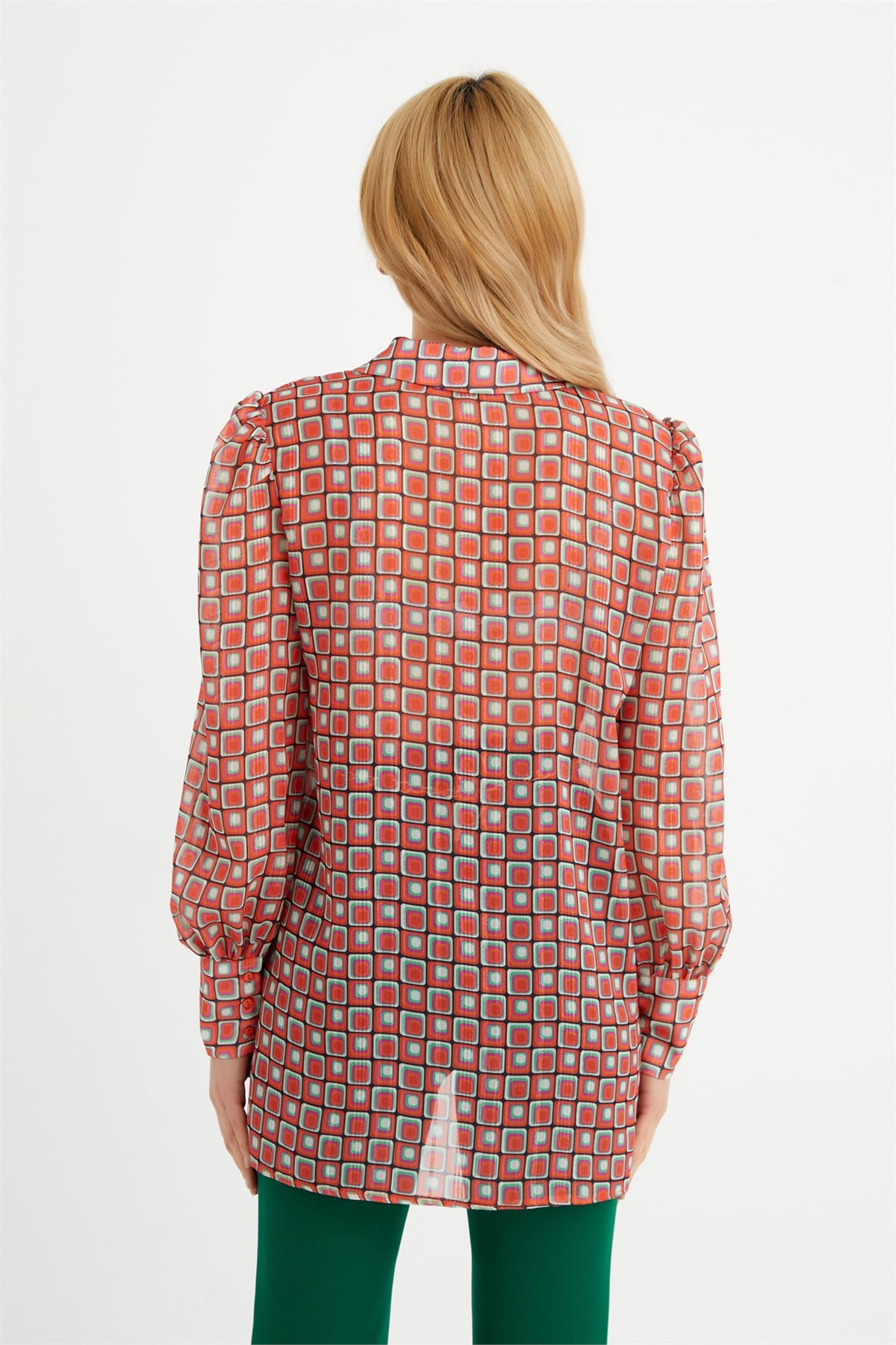 Patterned shabby shirt - ORANJ