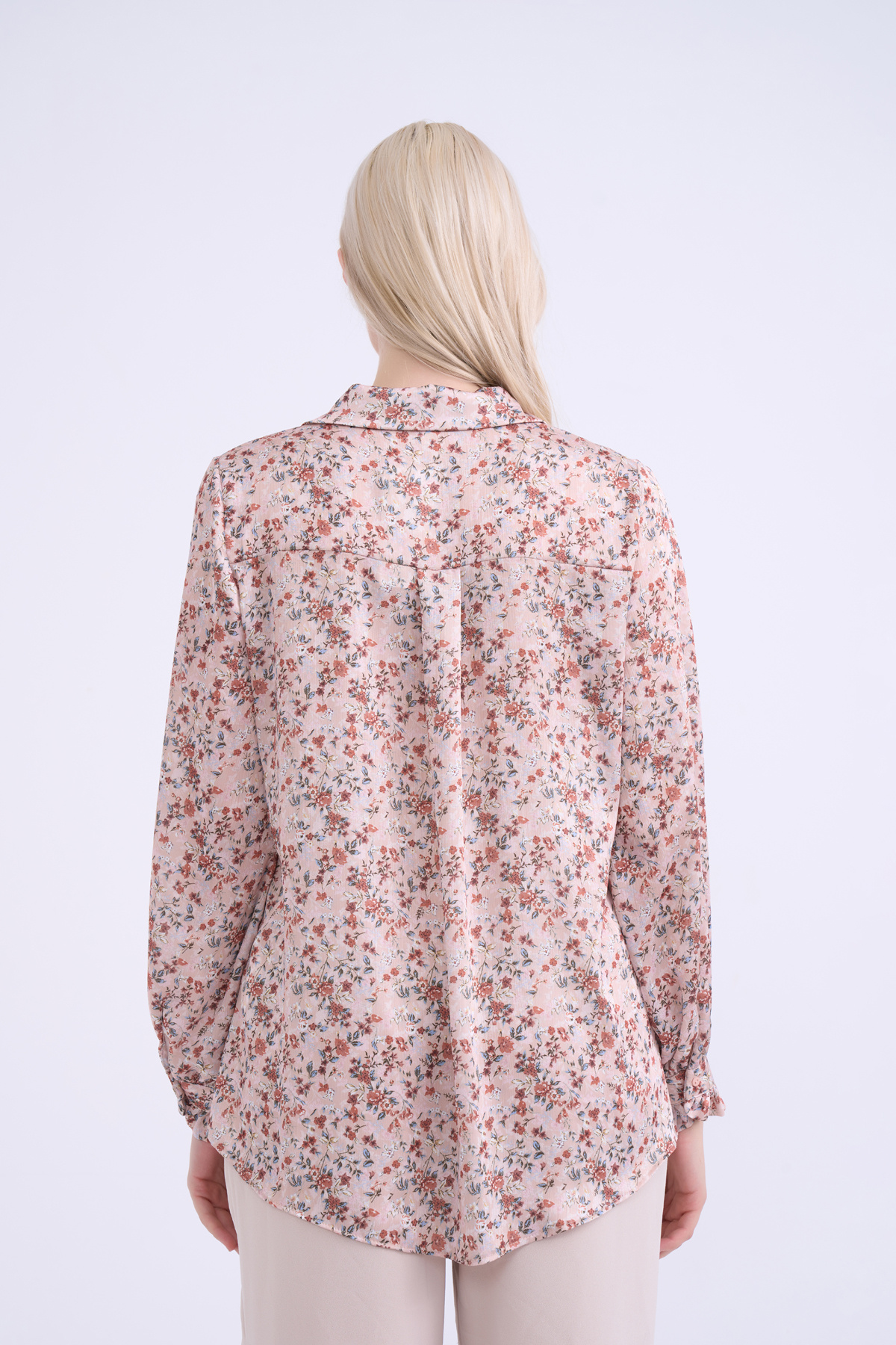 Patterned shabby shirt - POWDER