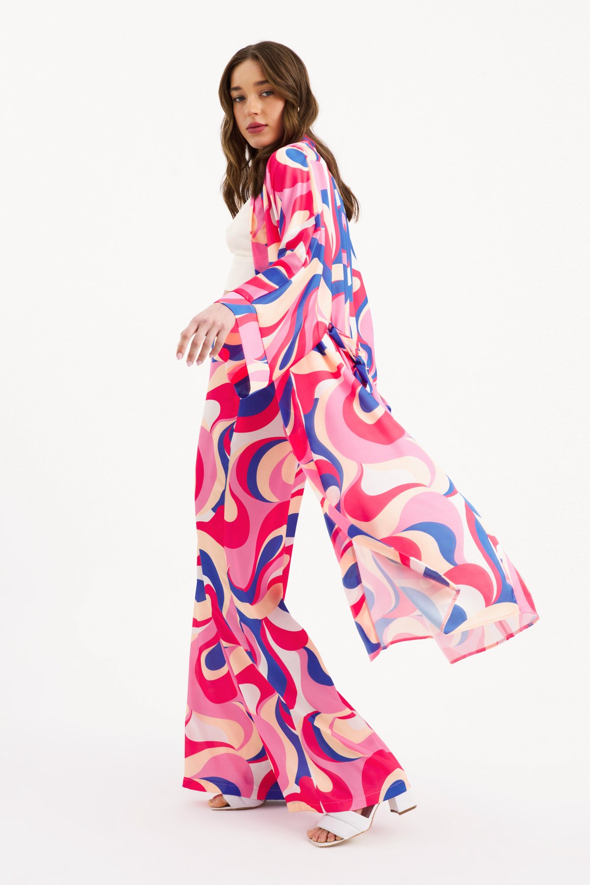 Desenli salaş pantolon - MERCAN