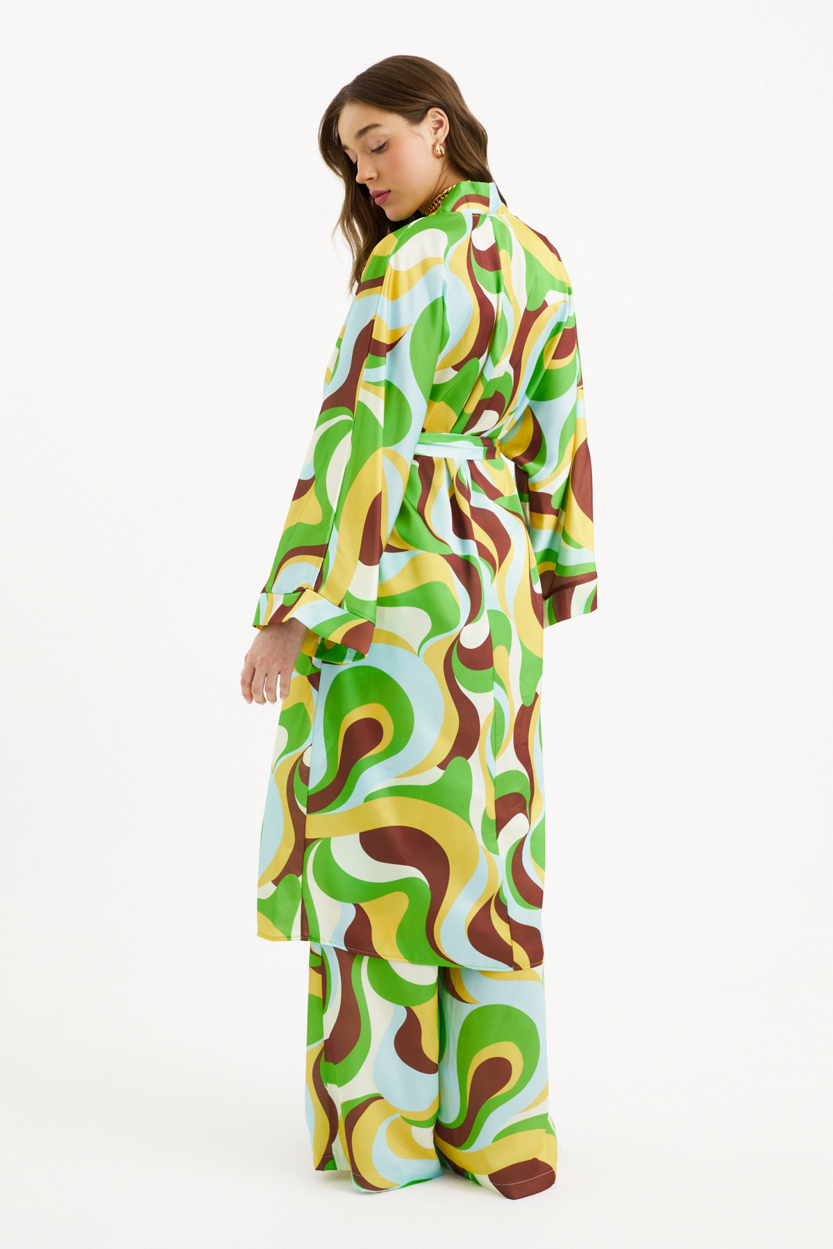 Desenli salaş pantolon - MİNT