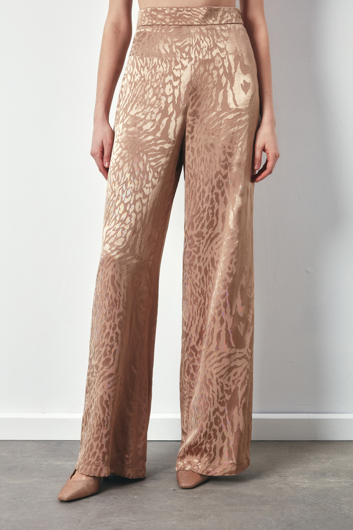 Desenli Salaş Pantolon - VİZON