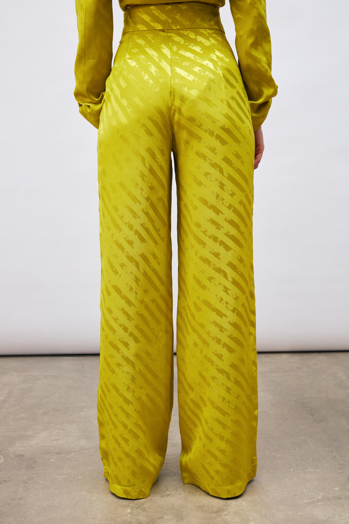 Desenli Salaş Pantolon - YAĞ YEŞİLİ