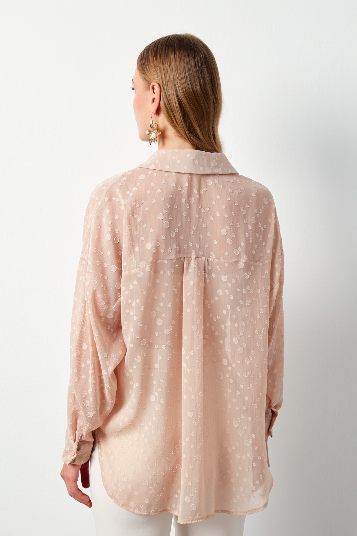 Desenli Uzun Gömlek - PUDRA