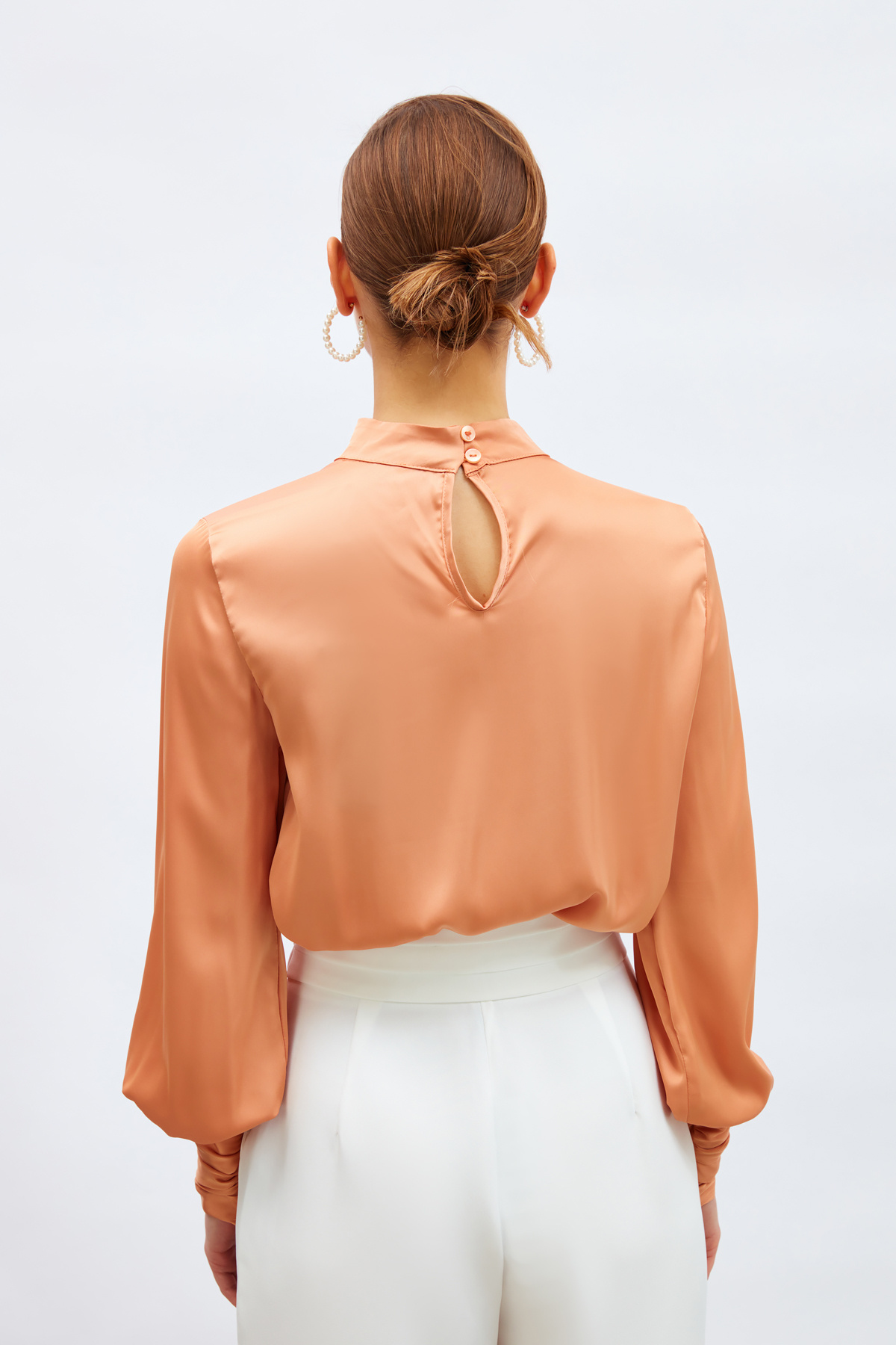 Drape Detaylı  Bodysuit Bluz - SOMON