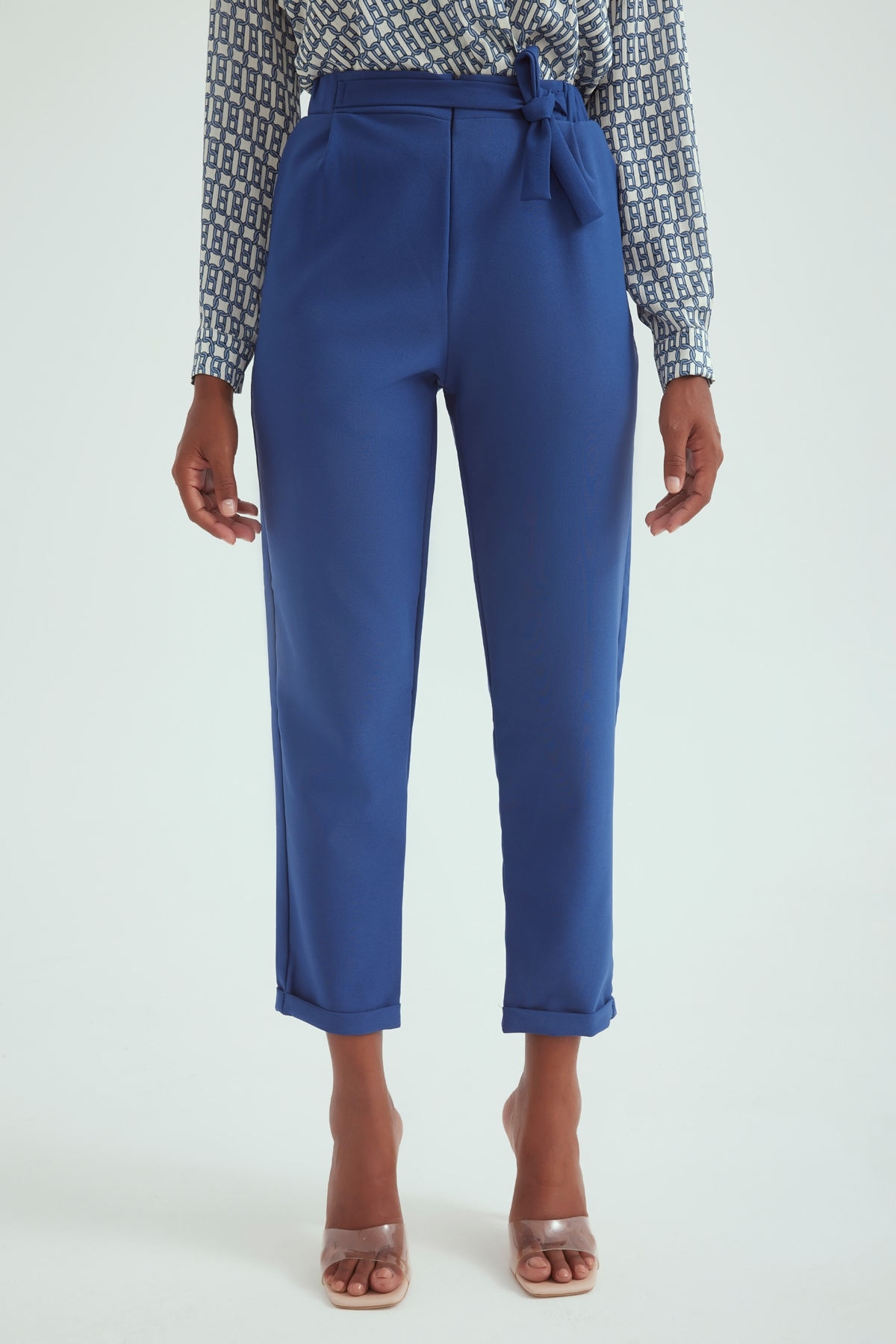 Duble paça havuç pantolon - KOYU INDIGO