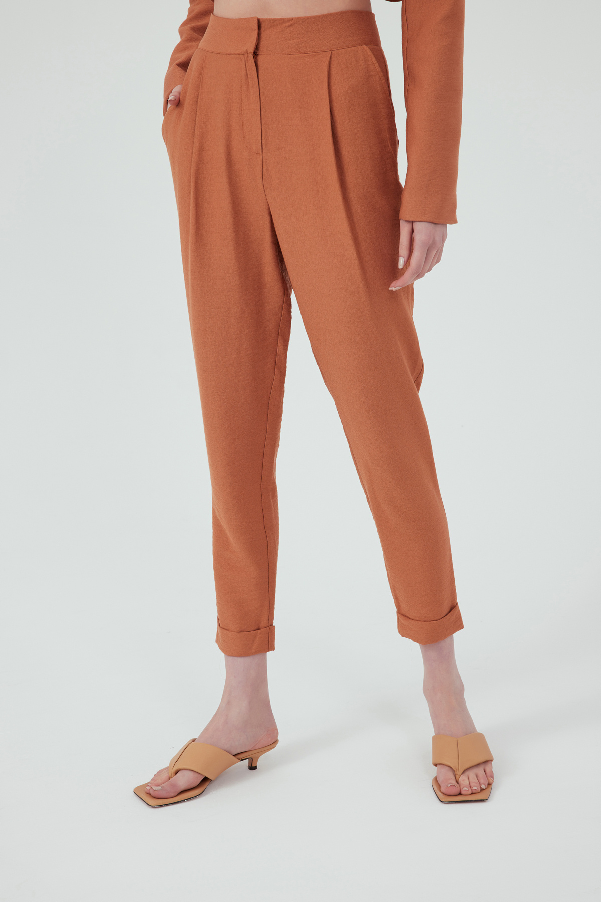 Duble paça keten pantolon - TABA