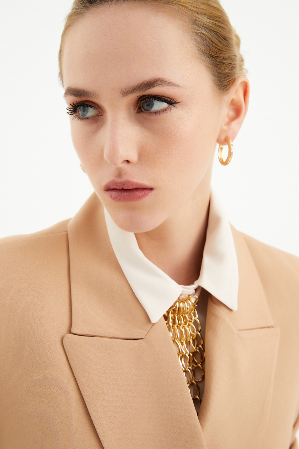 Button detailed jacket - CAMEL